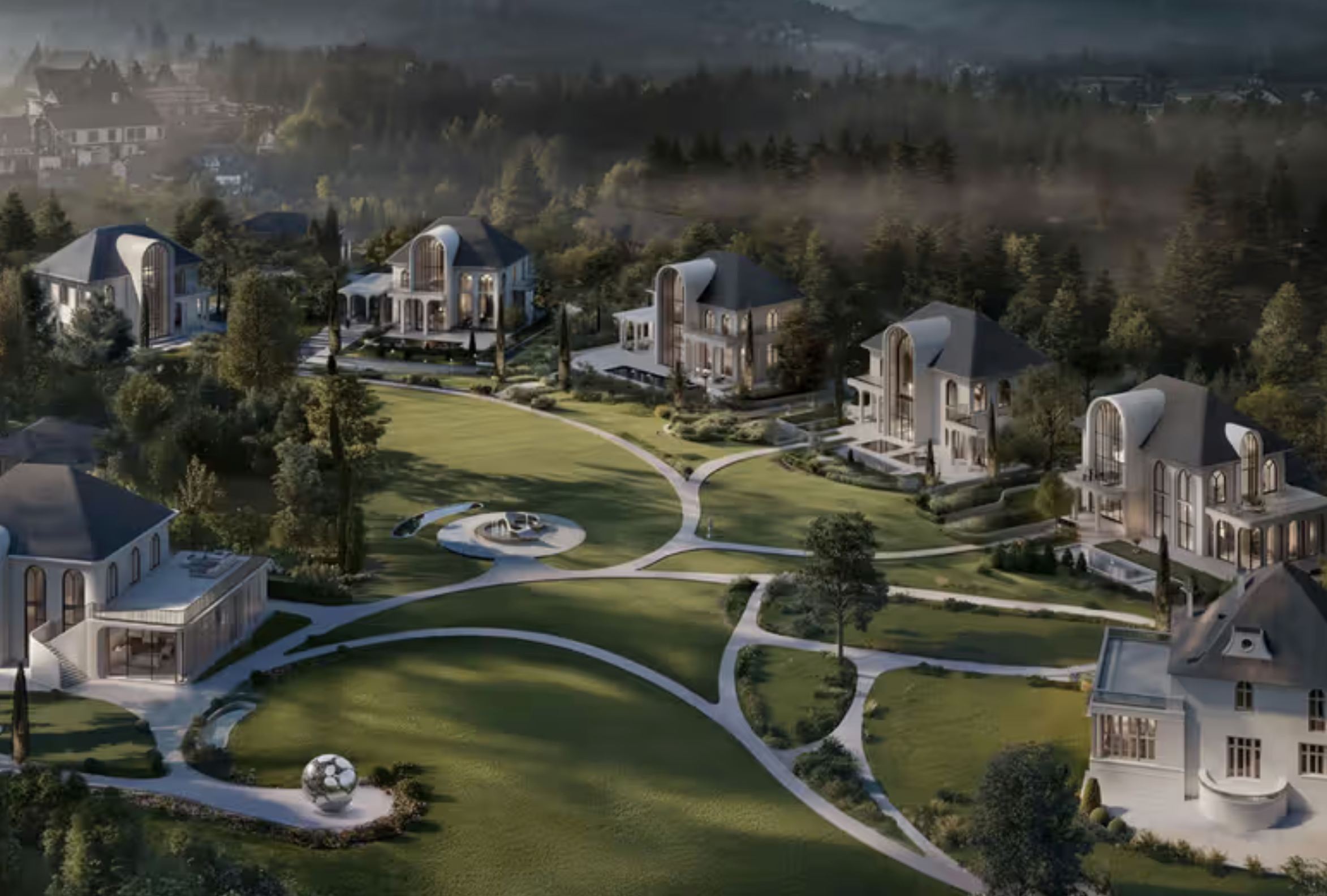 Studio Tim Fu Unveils First AI-Designed Architectural Estate in Lake Bled, Slovenia