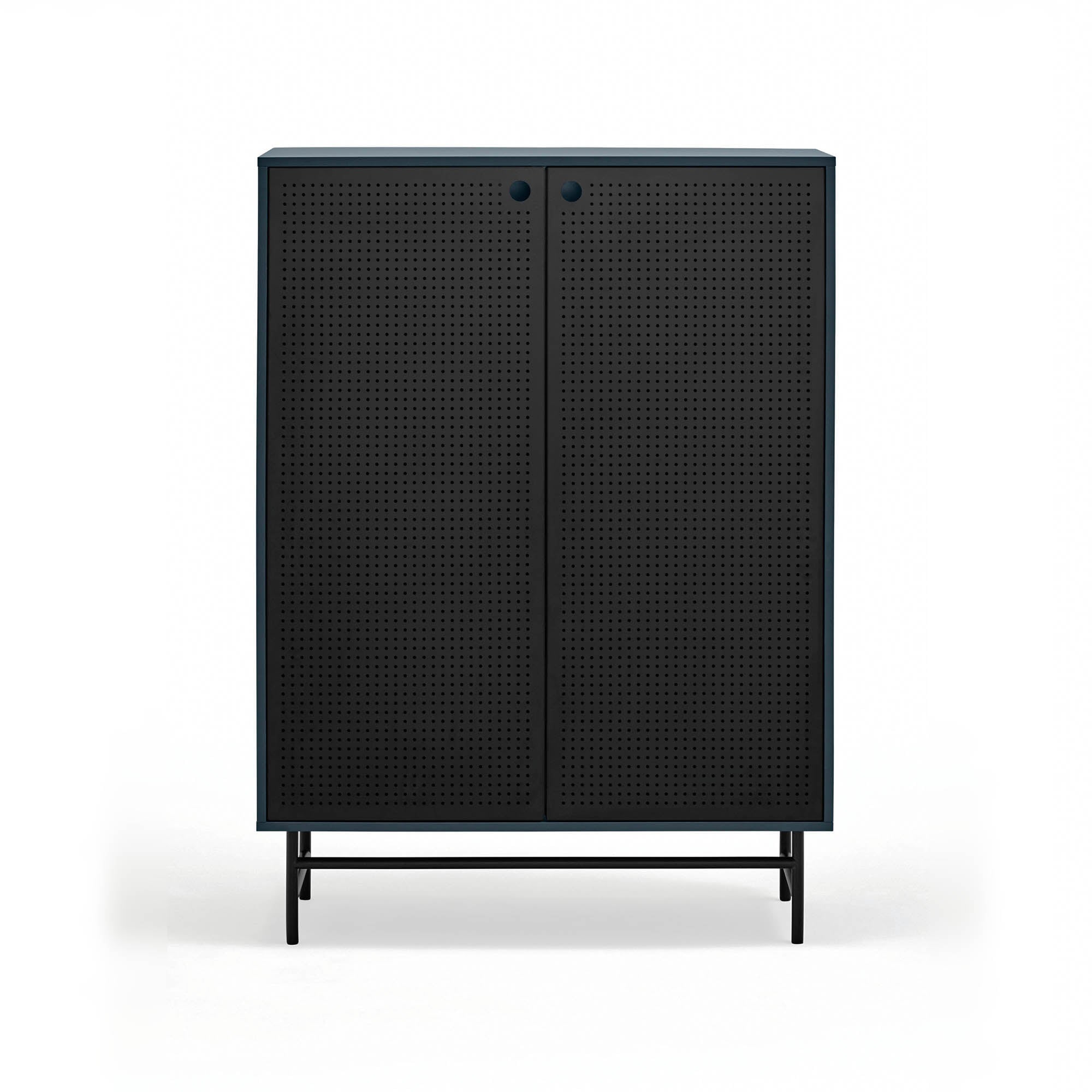 Occasional Cabinet Punto 2D/4Inner Drawers Black/B