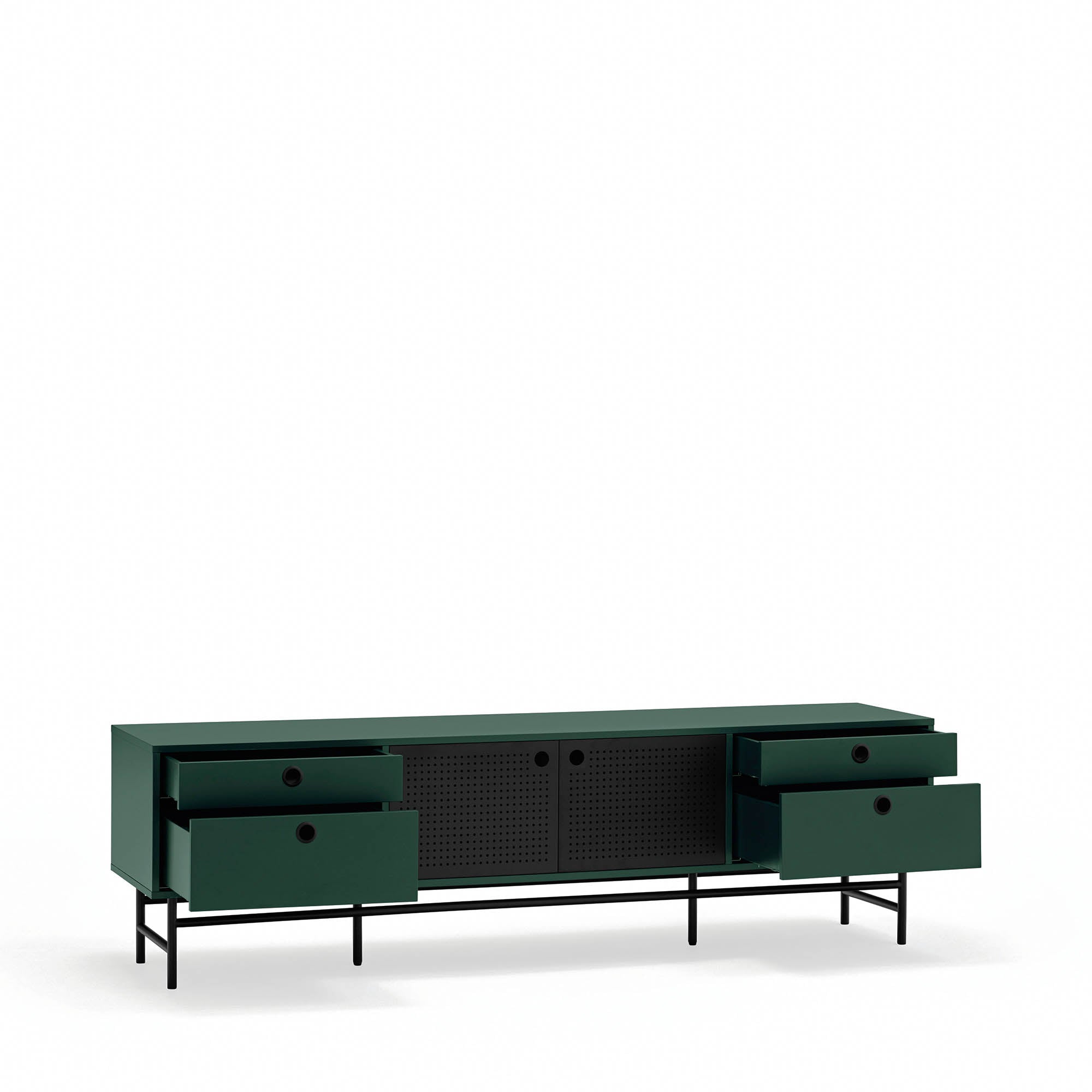 Tv Cabinet Punto 2D4Dr Black/Dark Green