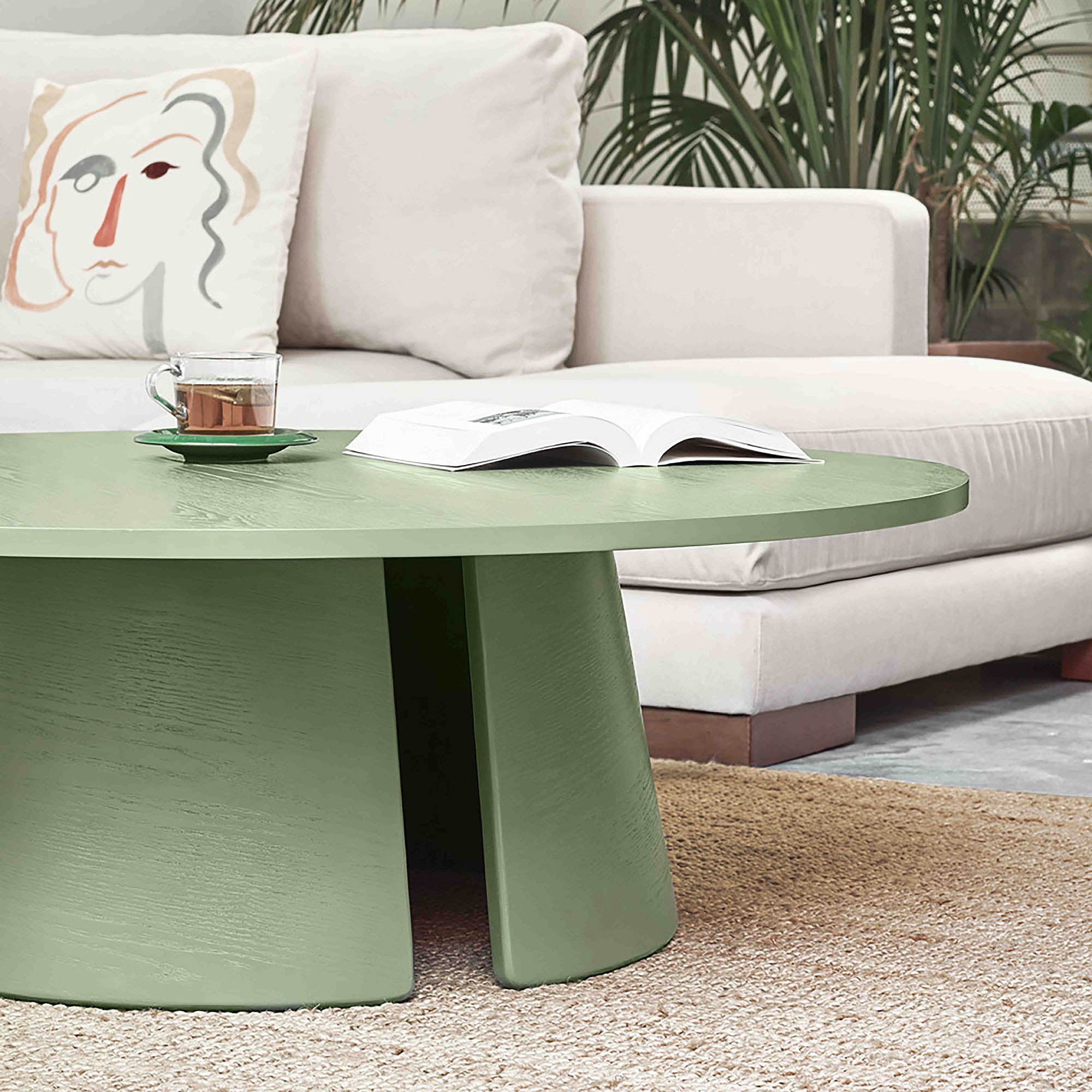 Round Coffee Table Cep 110Cm Green