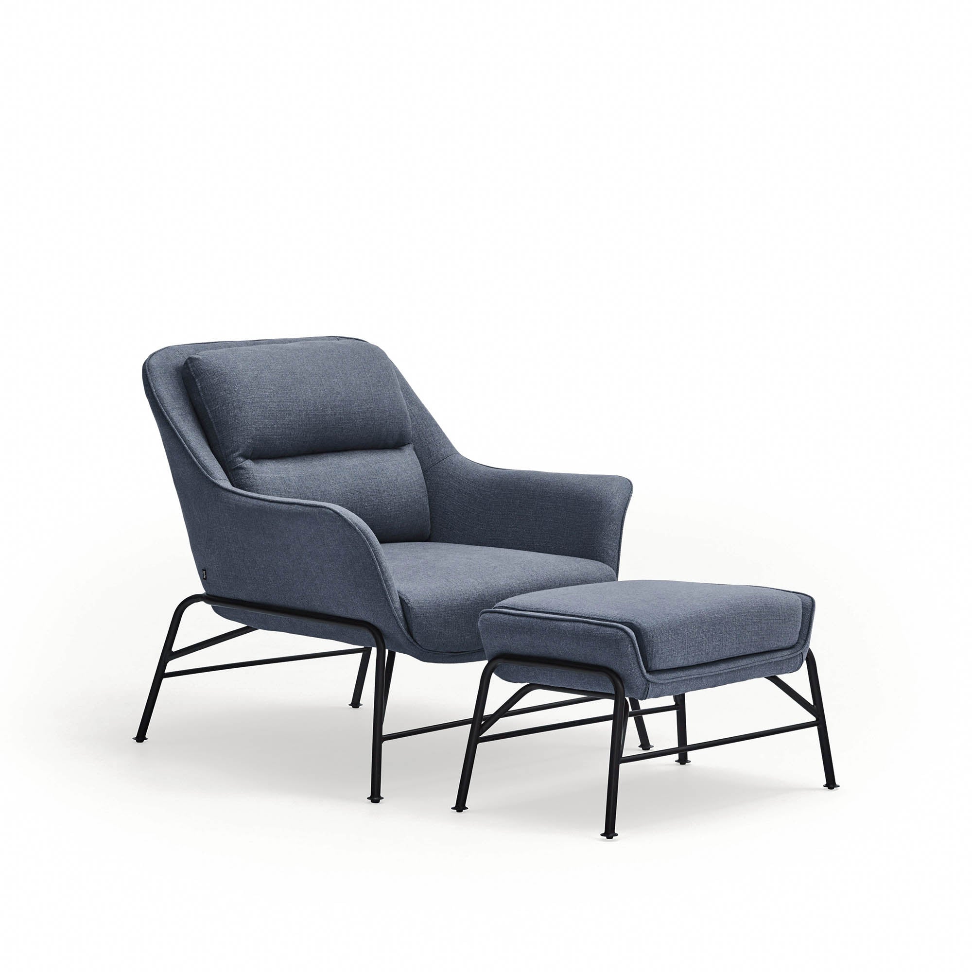 SADIRA Pouffe in Petroleum Blue by Teulat