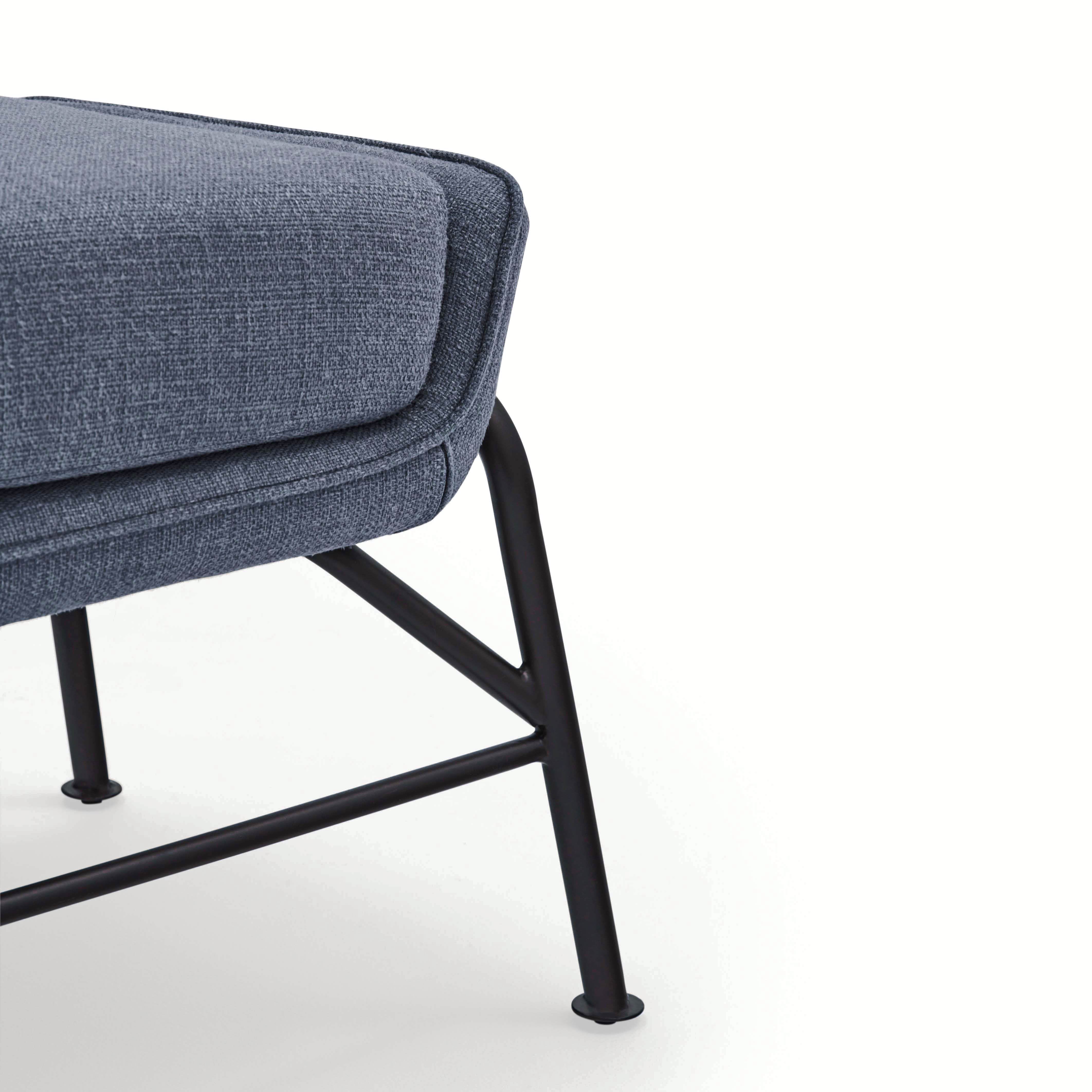 SADIRA Pouffe in Petroleum Blue by Teulat