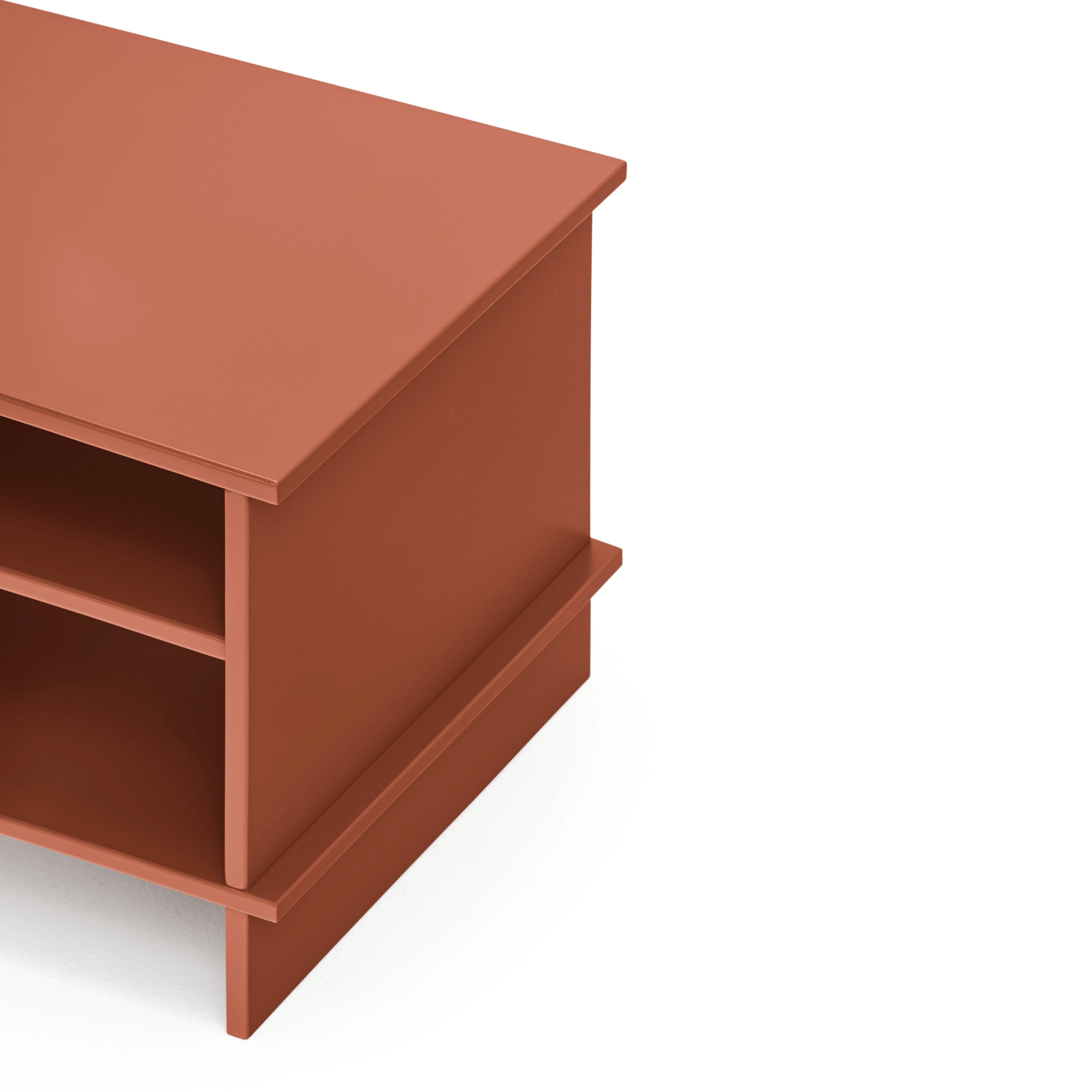 Bedside Table Inari 2 Shelves Brick