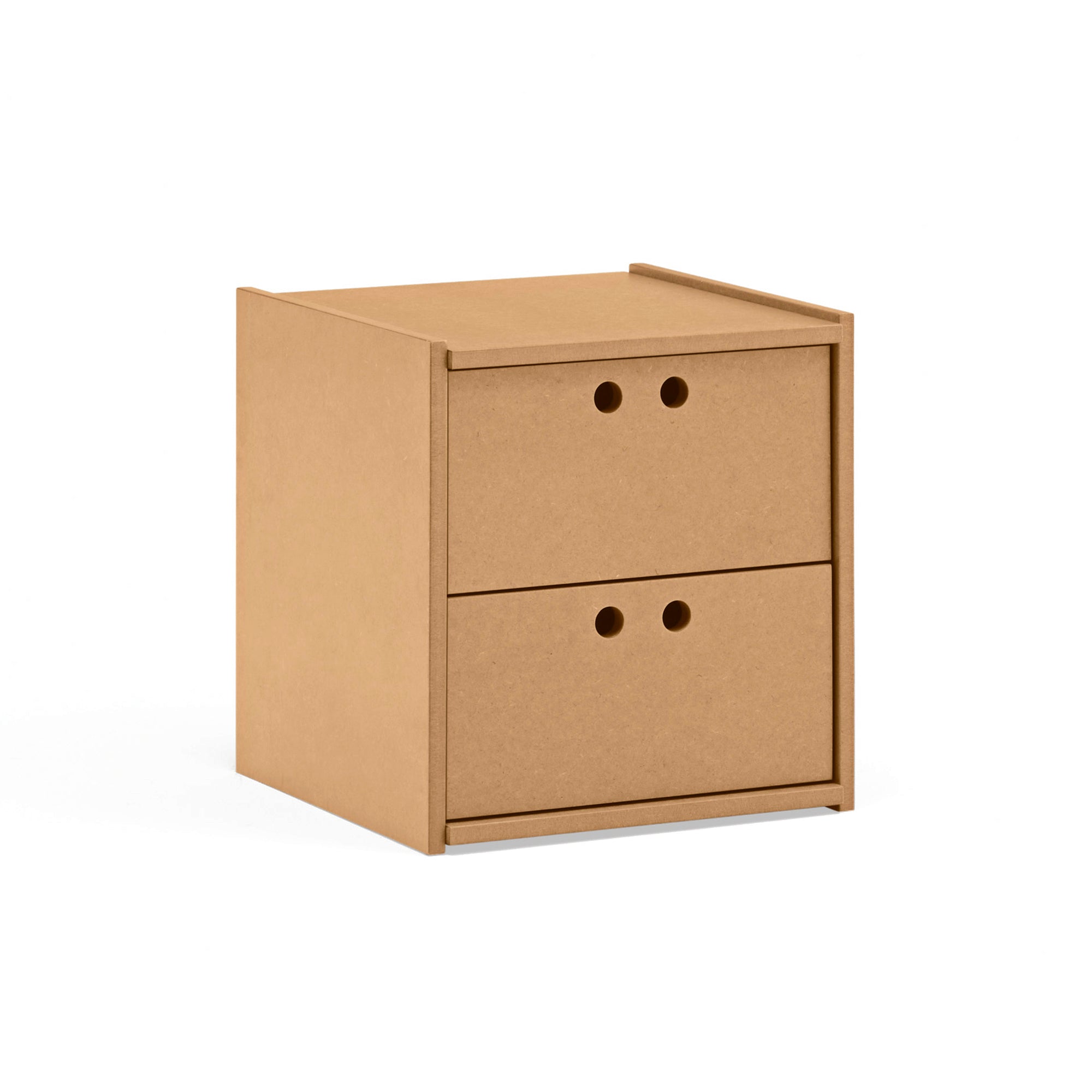 Bedside Table Wally – Natural MDF | 40×40×42 cm