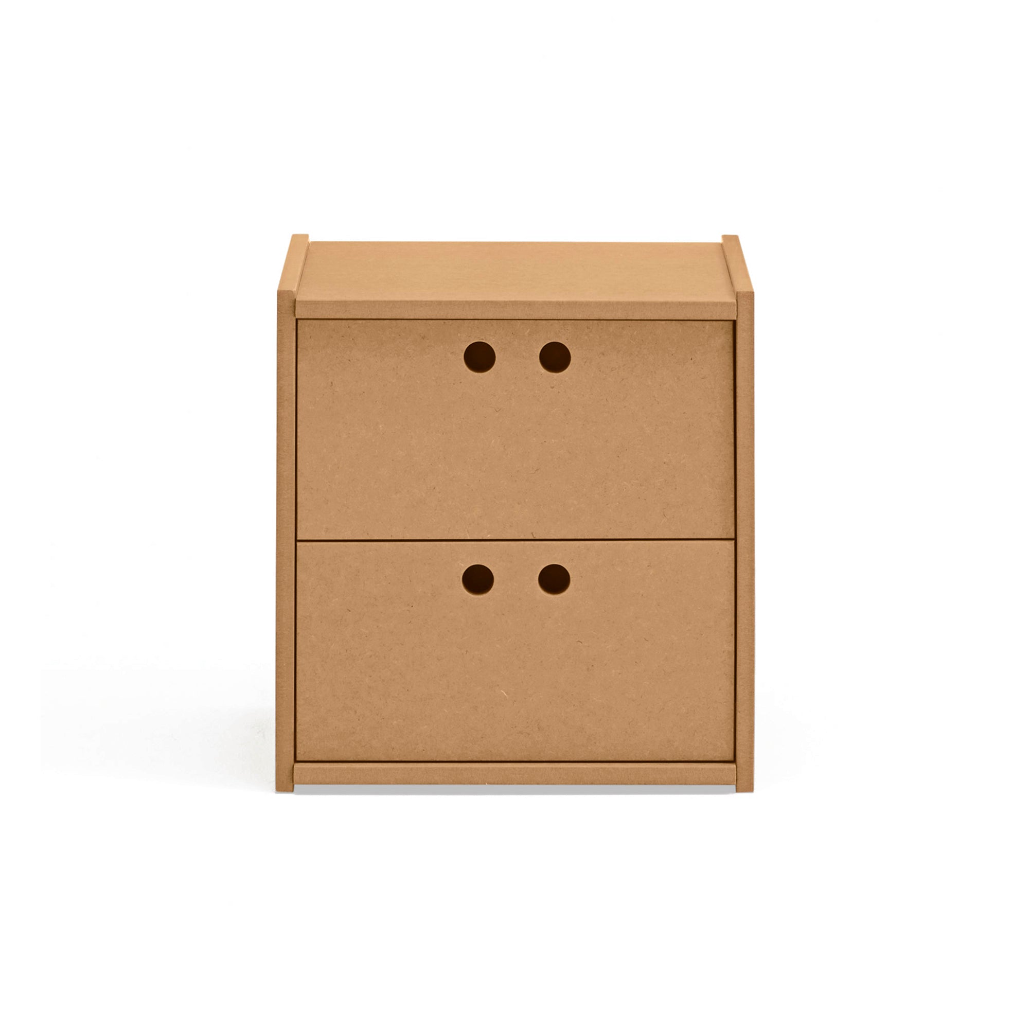 Bedside Table Wally – Natural MDF | 40×40×42 cm