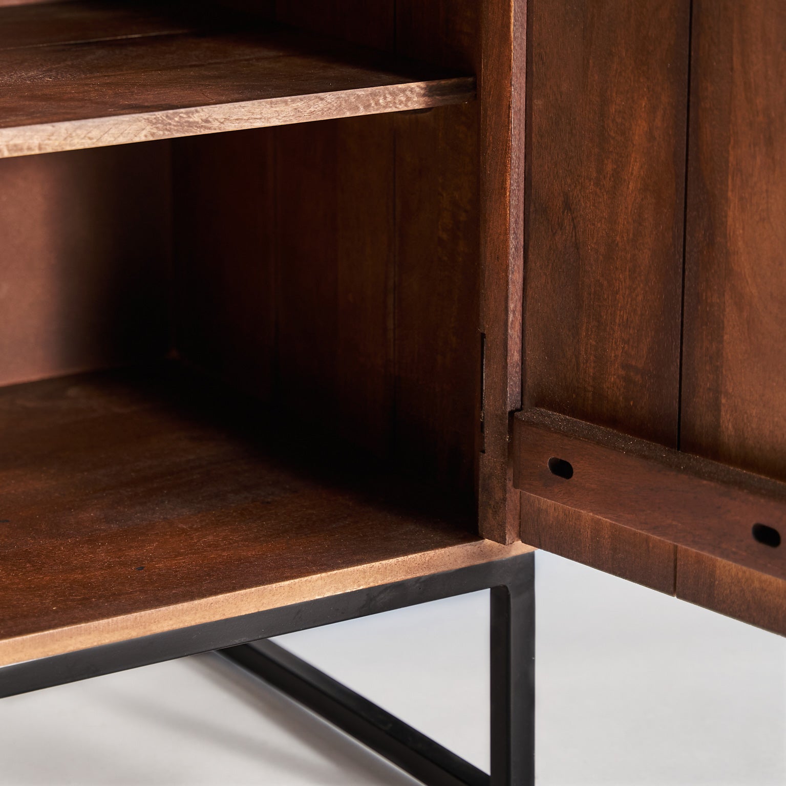Texas Bar Cabinet - Nordic Style Recycled Mango Wood & Iron