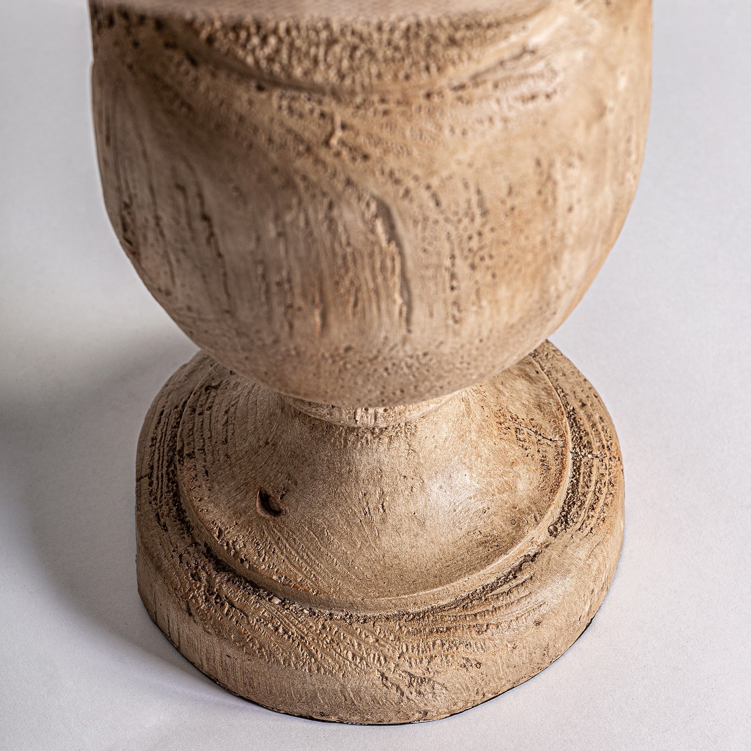 Provençal Table Lamp - Brown Resin with Natural Jute Shade