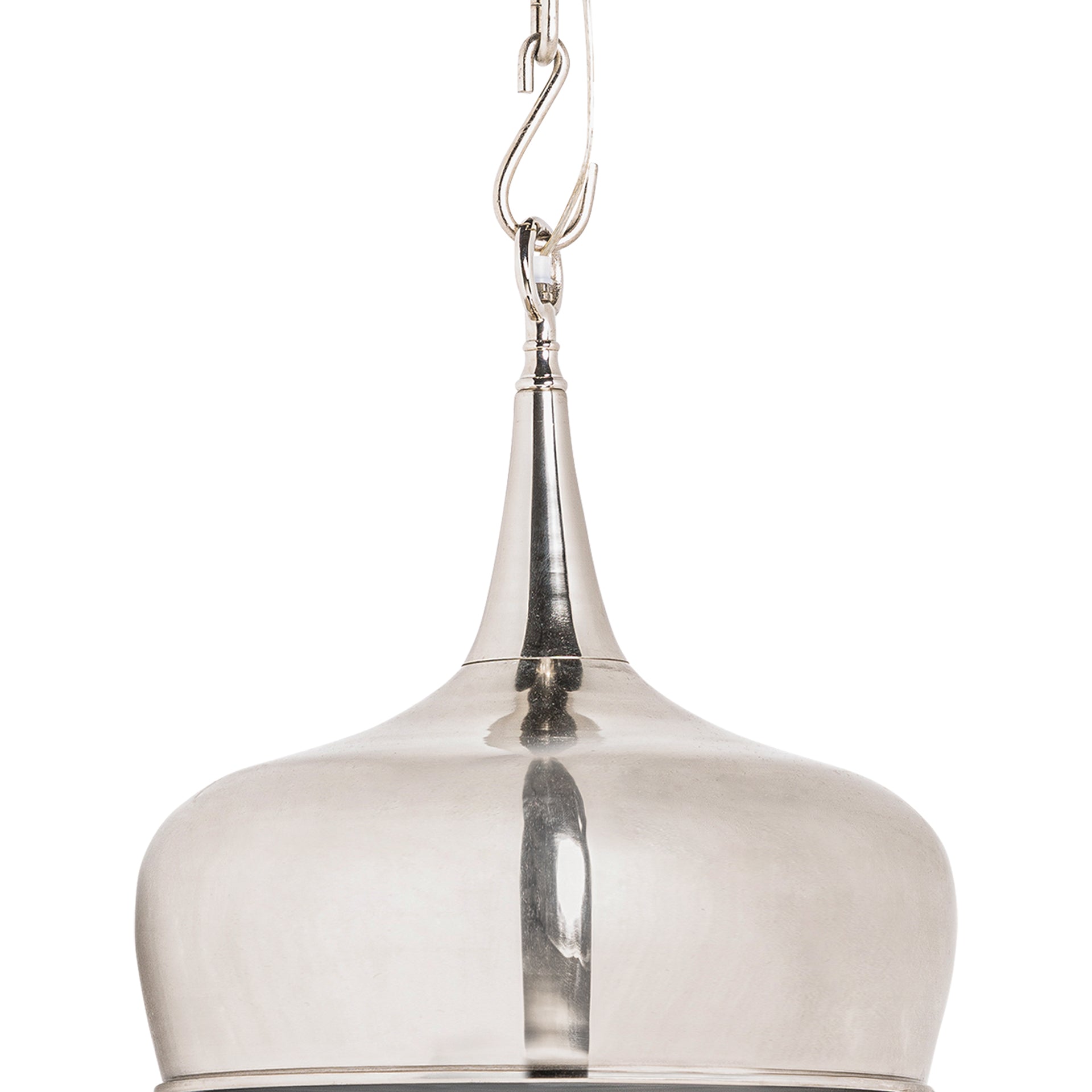 Contemporary Silver Ceiling Lamp - Iron with Metallic Finish