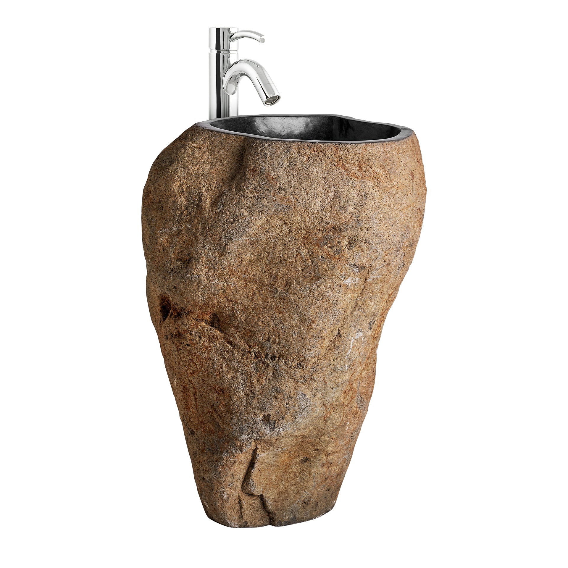 Escorpión Vintage Stone Washbasin - Brown Natural Stone Basin