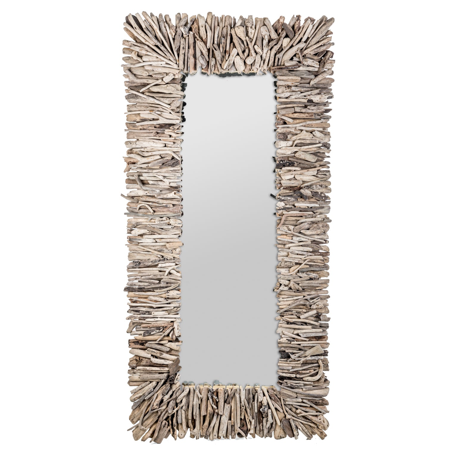 Varverg Ethnic Mirror - Tropical Wood Round Mirror Brown