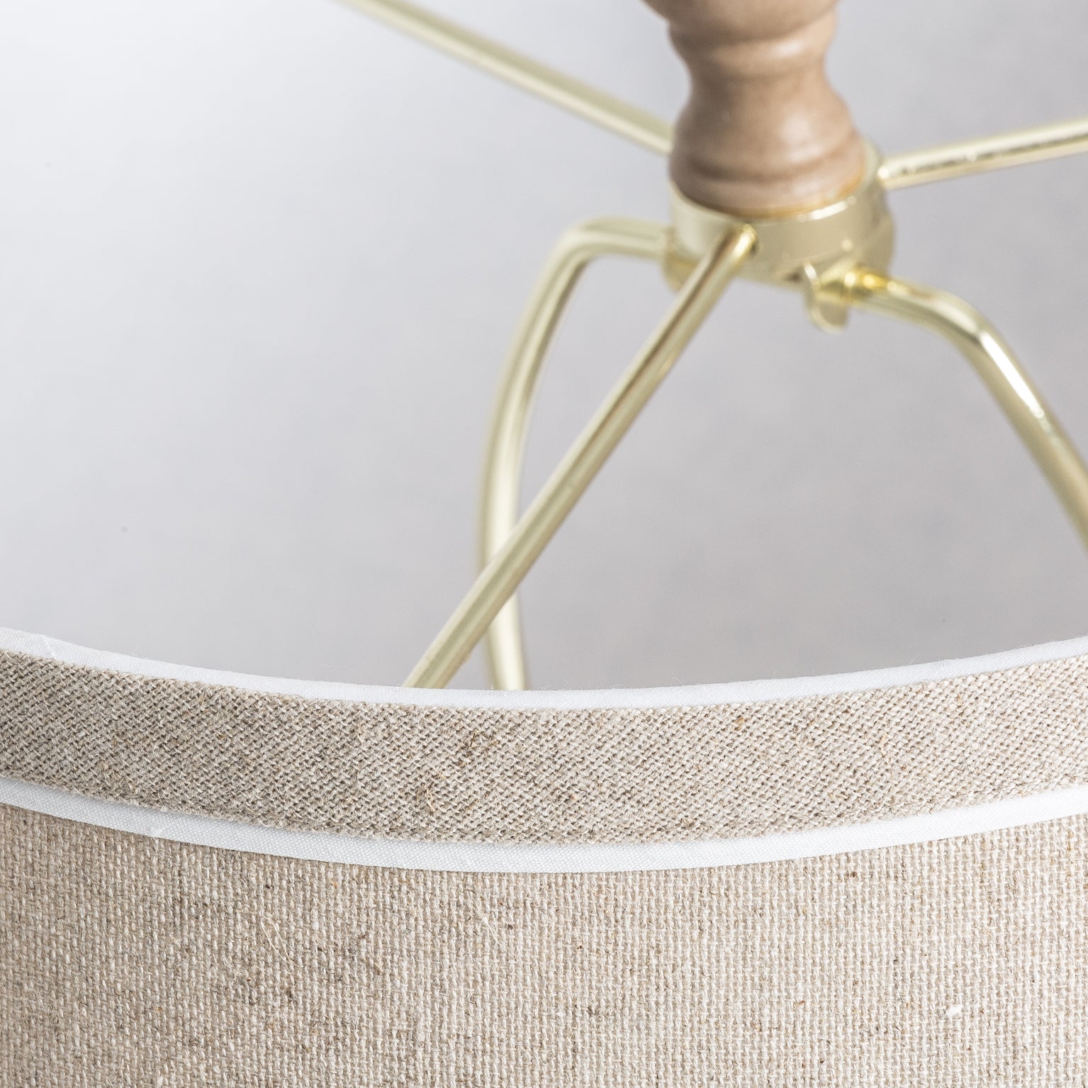 Provençal Table Lamp - Brown Resin with Linen Shade