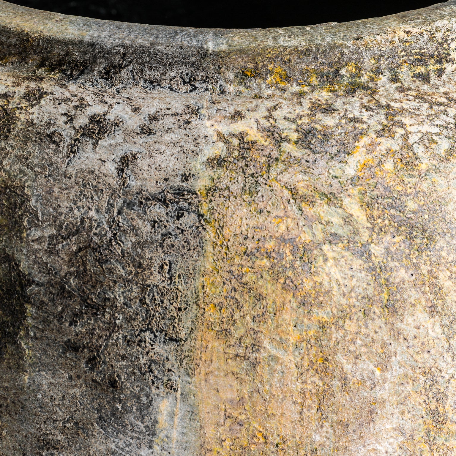 Gry Ethnic Terracotta Plant Pot - Large Grey Planter
