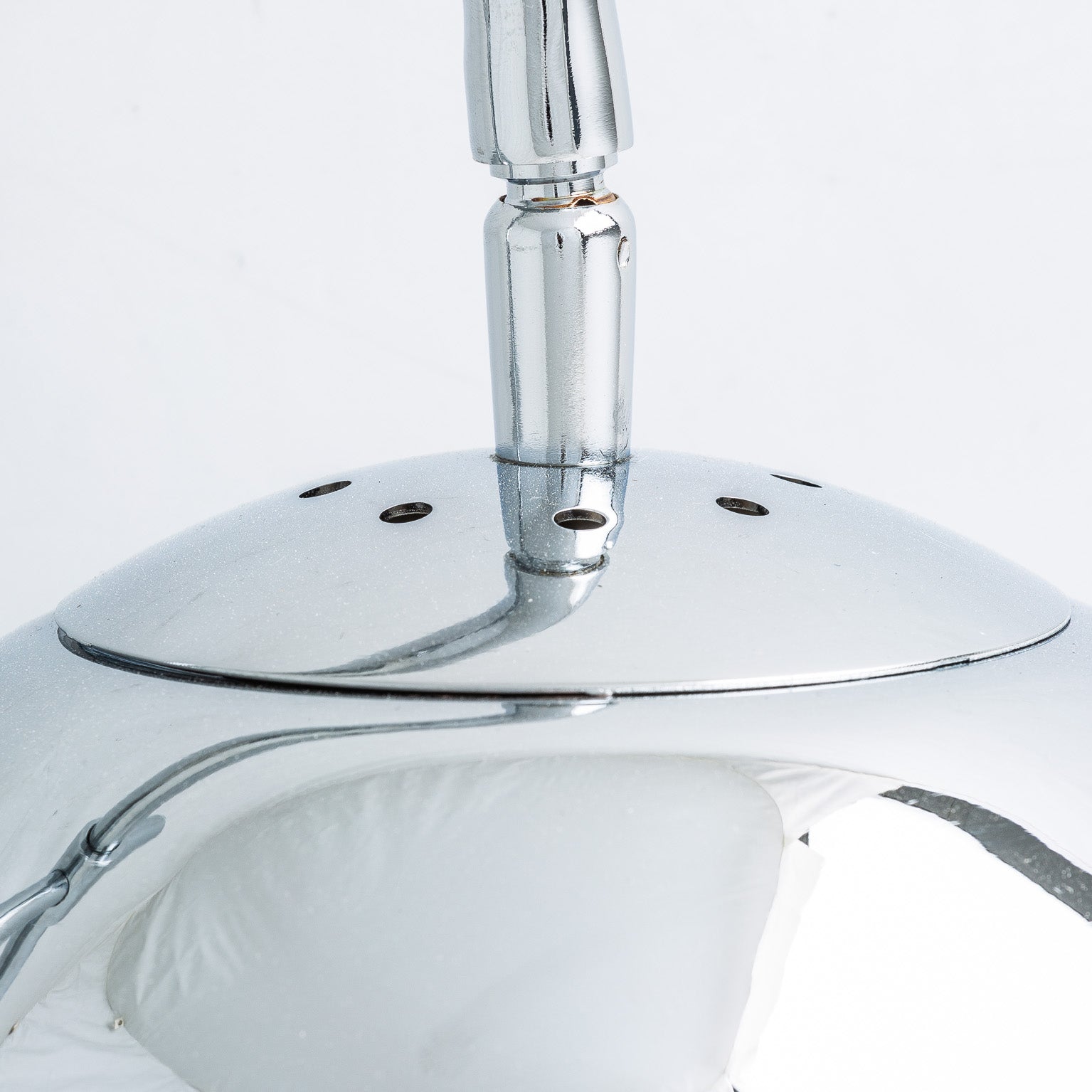 White Art Deco Table Lamp with Marble & Glass