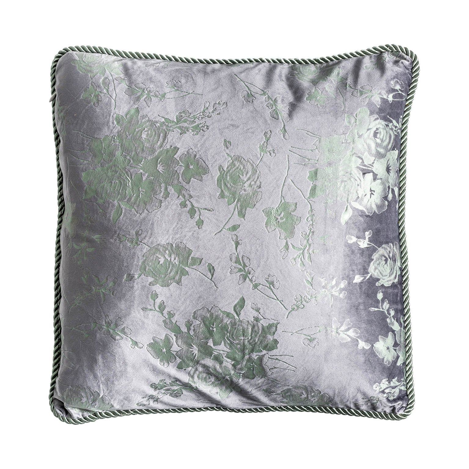 Hatria Embroidered Grey Cushion - Provenzal Style Feather Filled