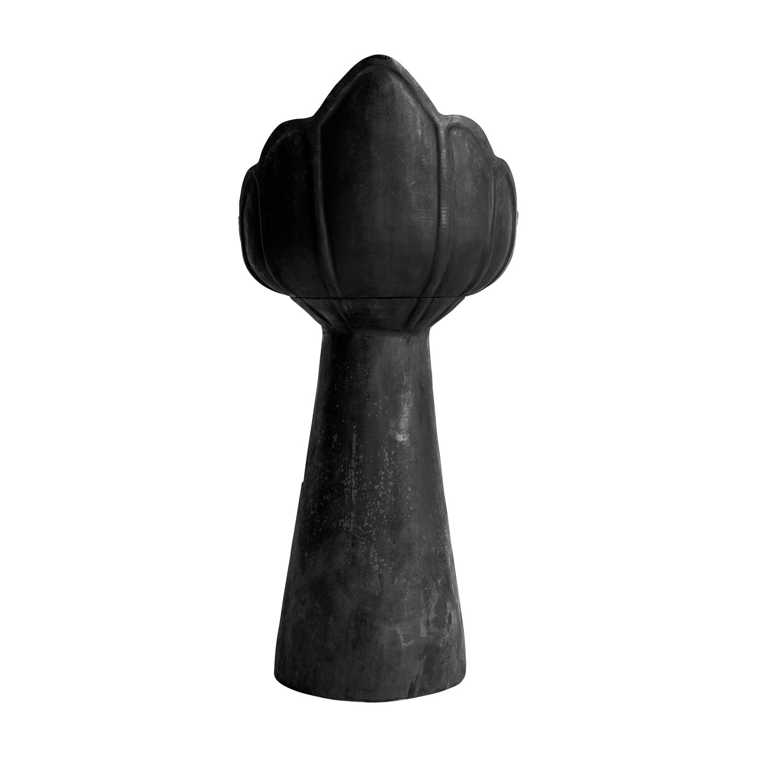 Hoja Black Suar Wood Stool - Ethnic Style Distressed Finish