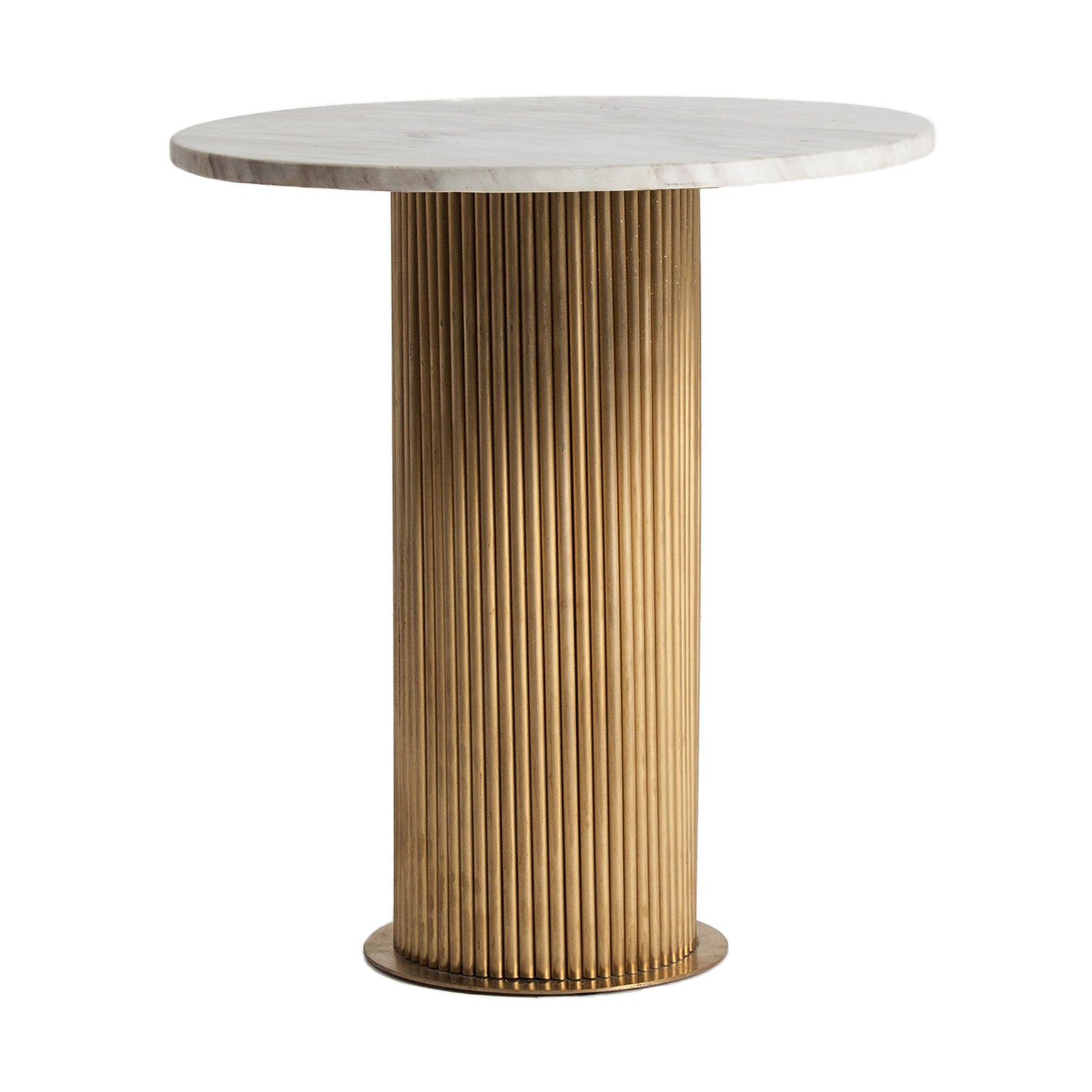 Coen Side Table – Contemporary Steel & Marble Accent
