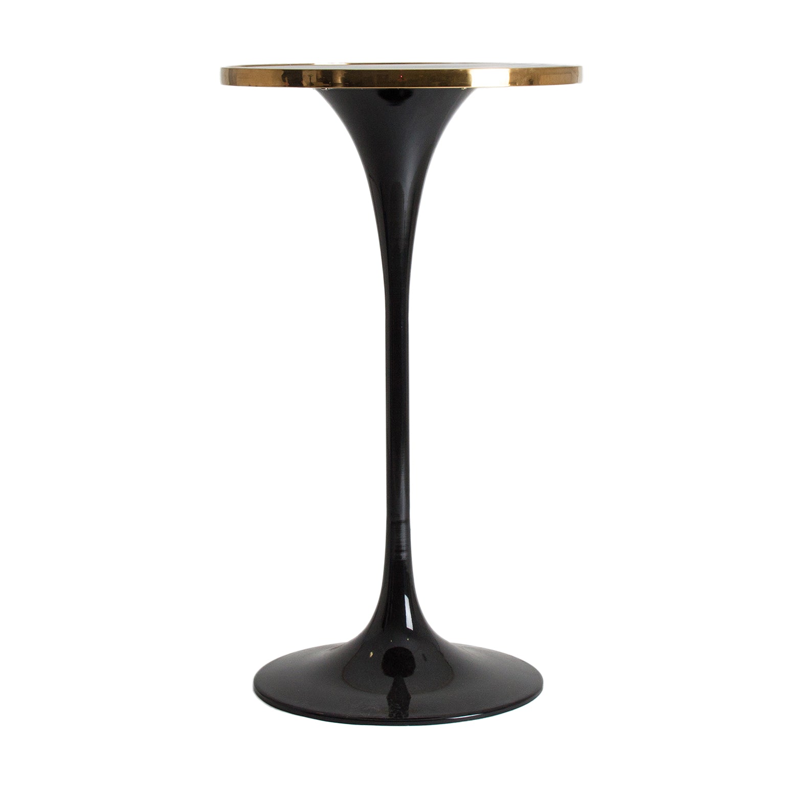 THAN Art Deco Bar Table - Black Iron & Gold Marble