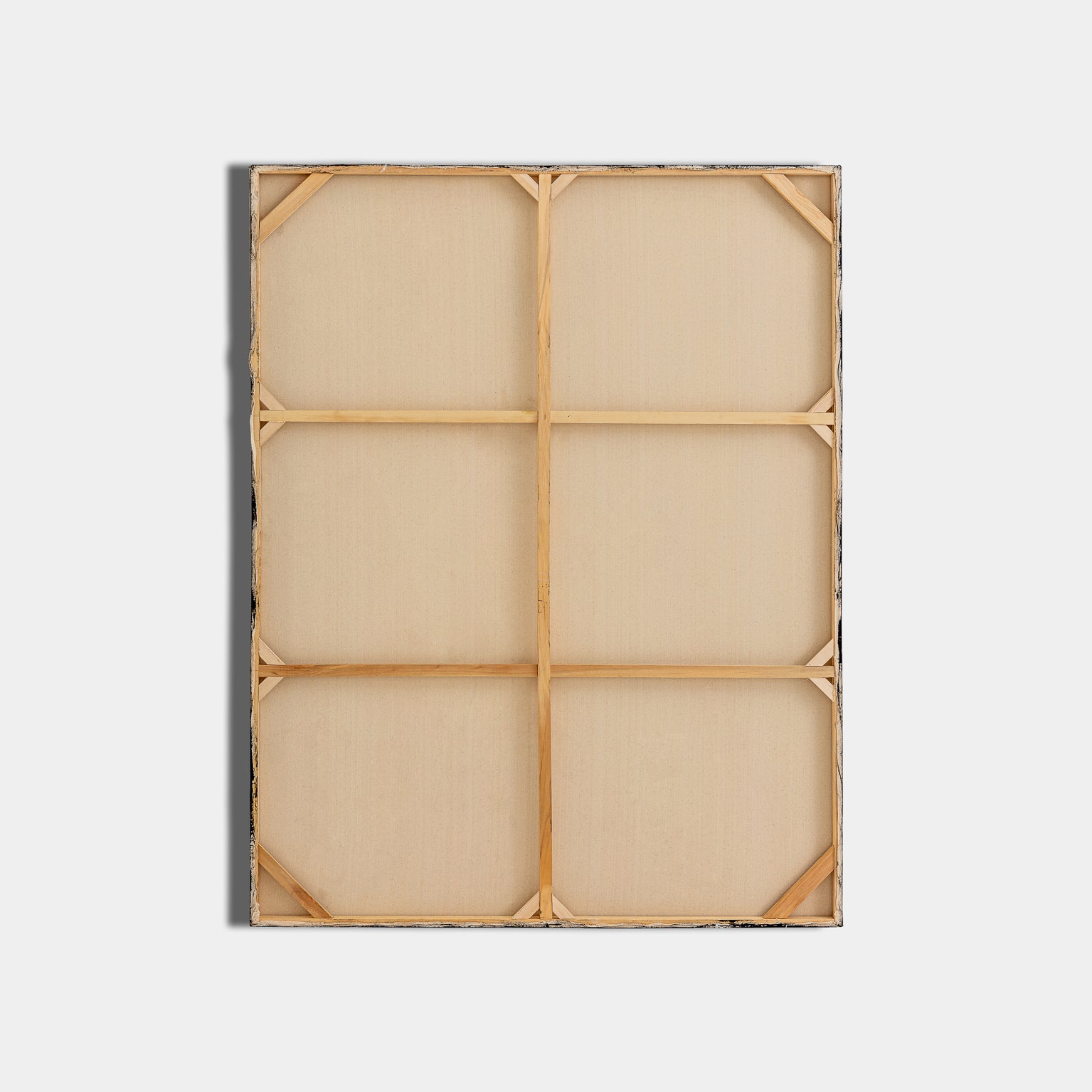 Hatsu Rectangular Canvas Wall Art - Contemporary White Handmade