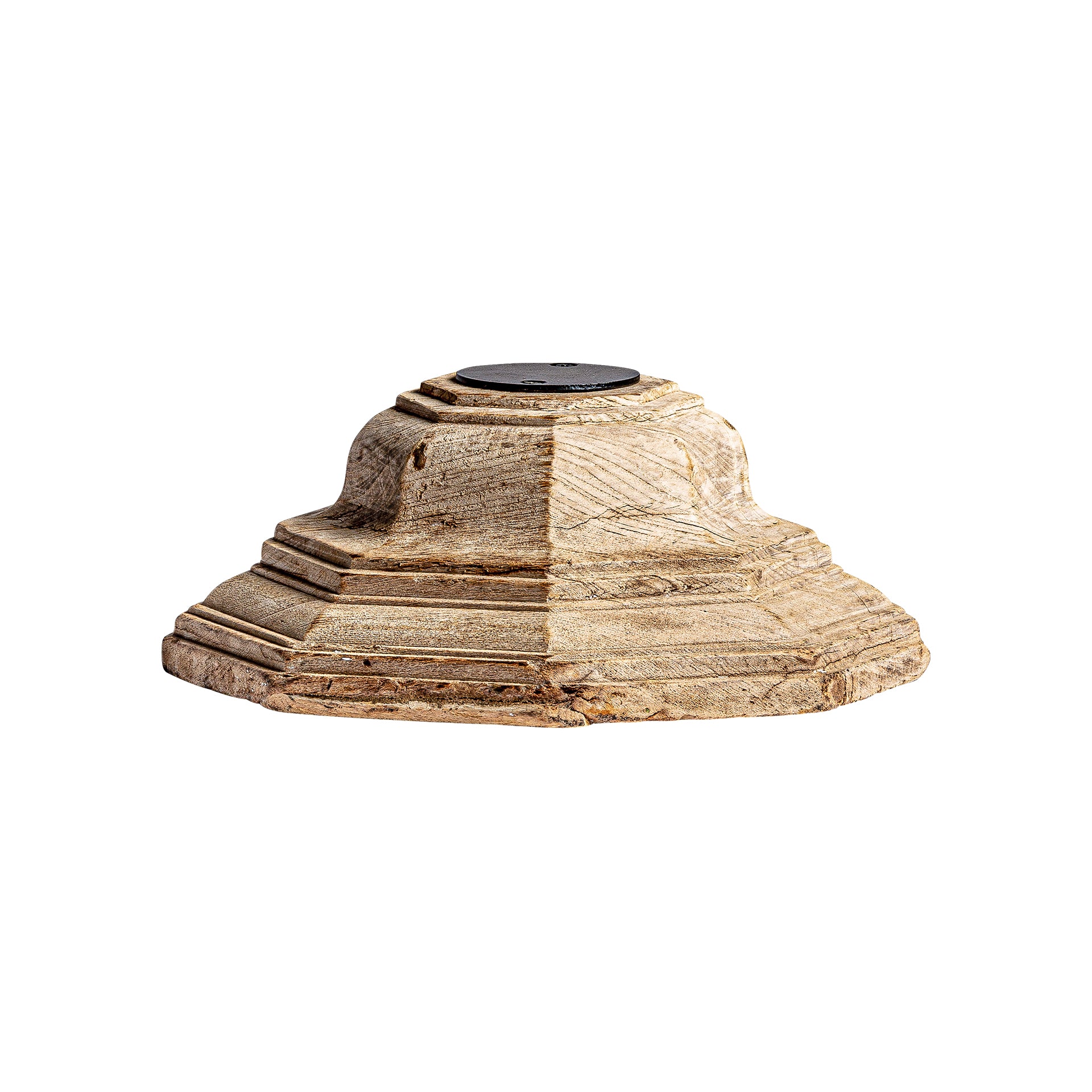Dhobley Teak Wood Candle Holder - Ethnic Carved Design
