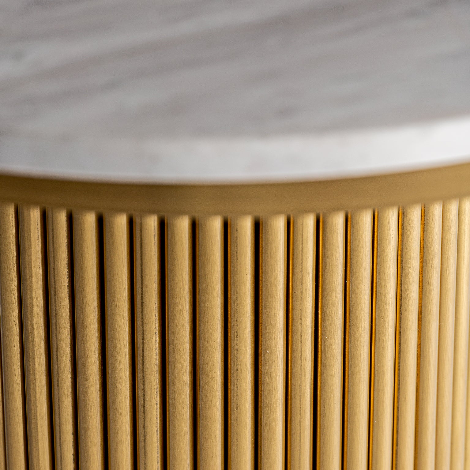 Dolny Art Deco Bar Table - White Marble & Gold Steel Detachable