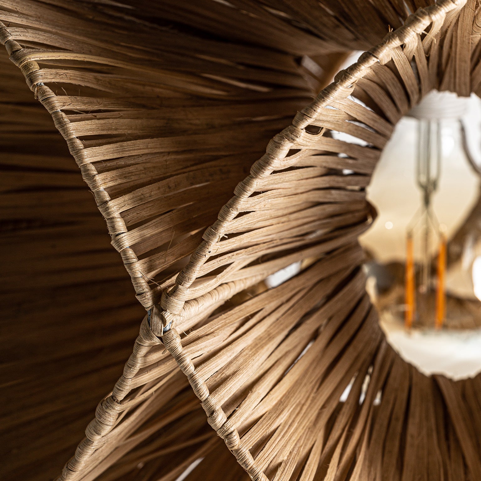 Ljuskrona Rattan Ceiling Lamp