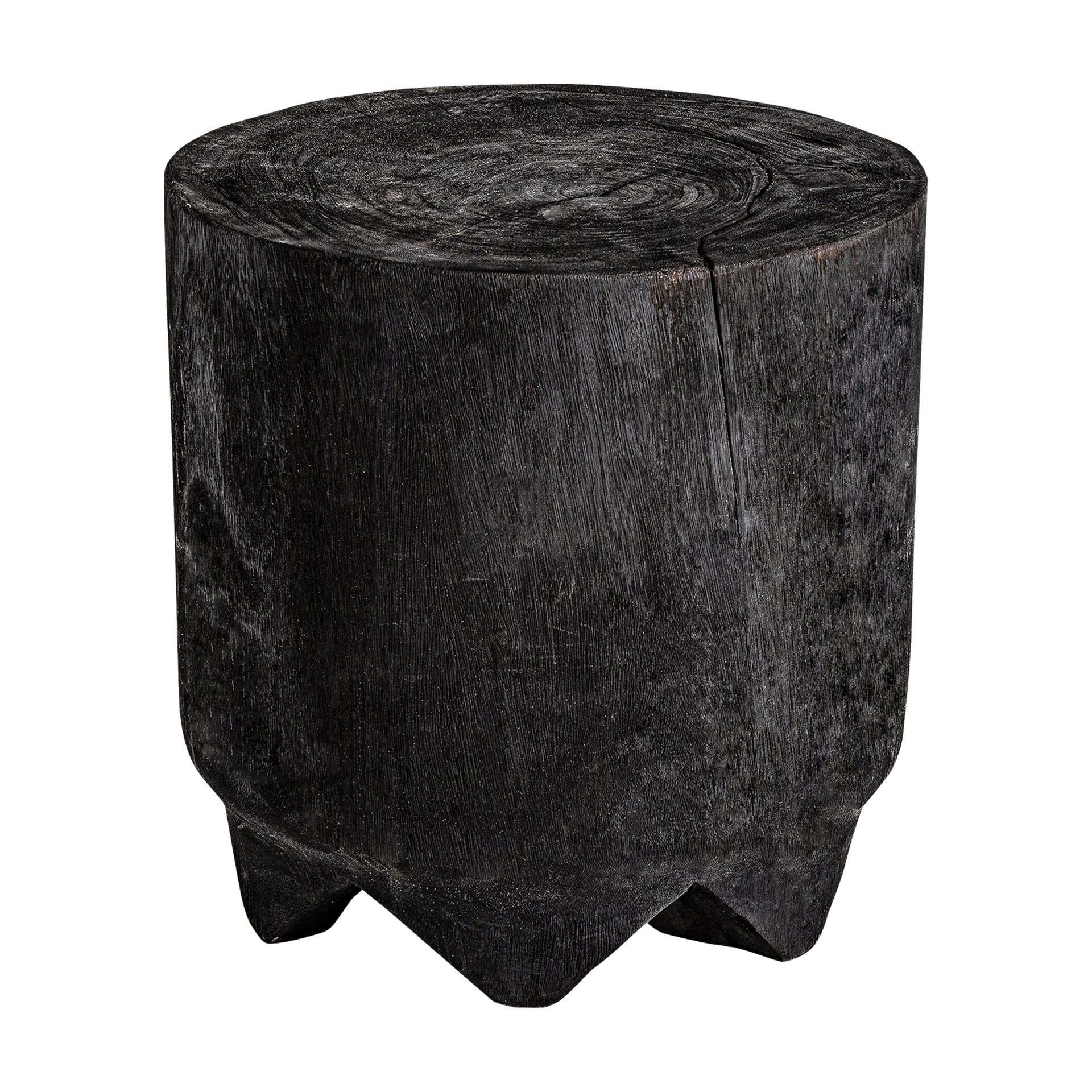 Kepoi Ethnic Side Table - Charred Suar Wood