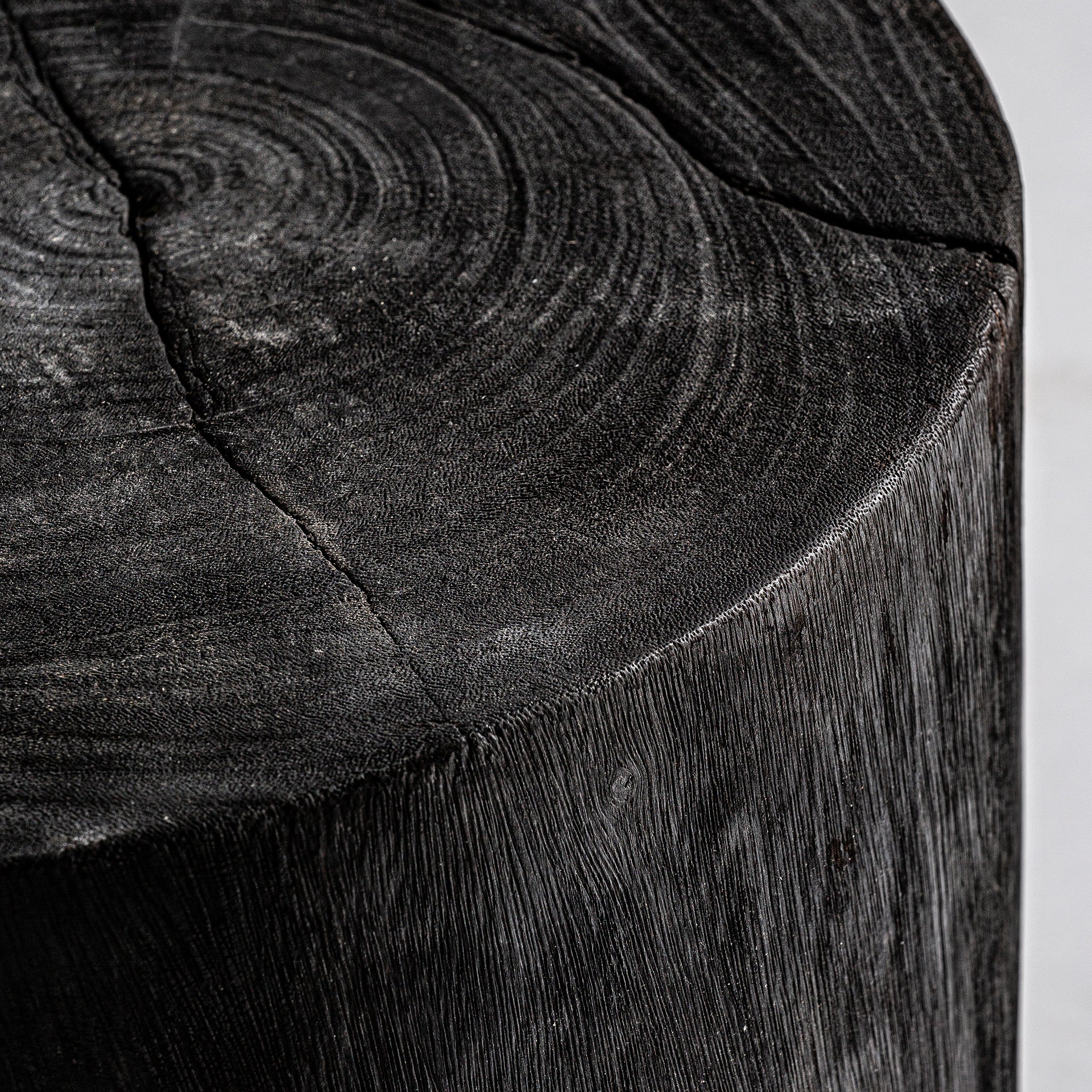 Kepoi Ethnic Side Table - Charred Suar Wood