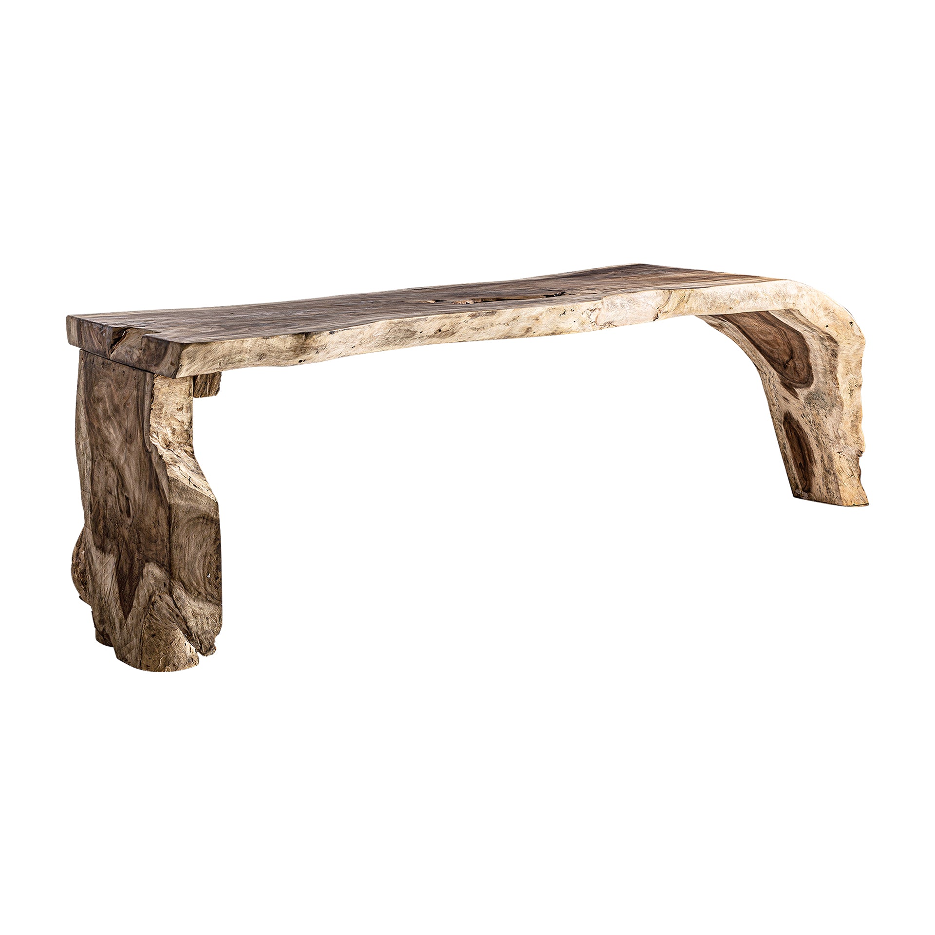 YELKI Ethnic Console Table - Tropical Wood Brown