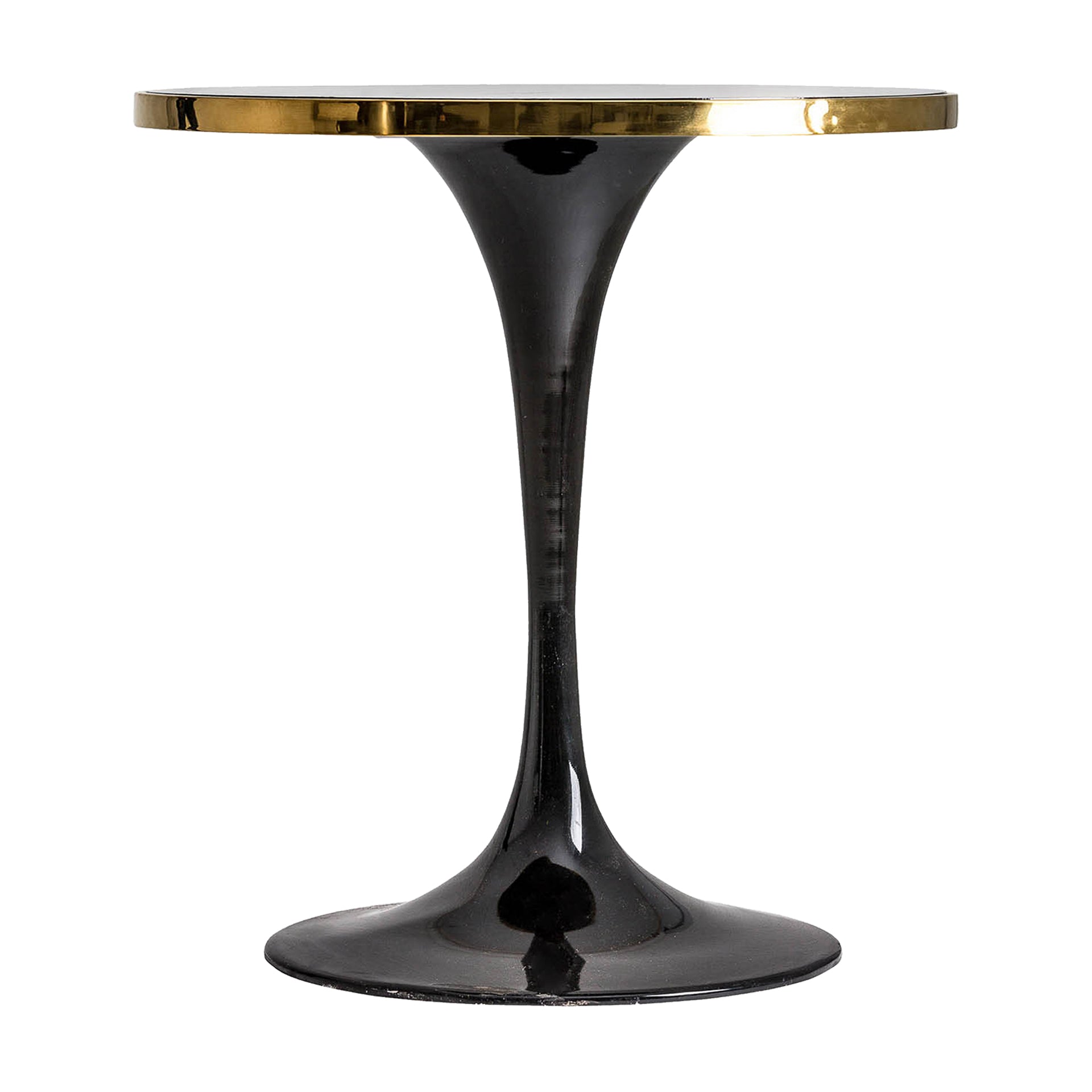 THAN Bar Table - Art Deco Black Marble & Gold Steel