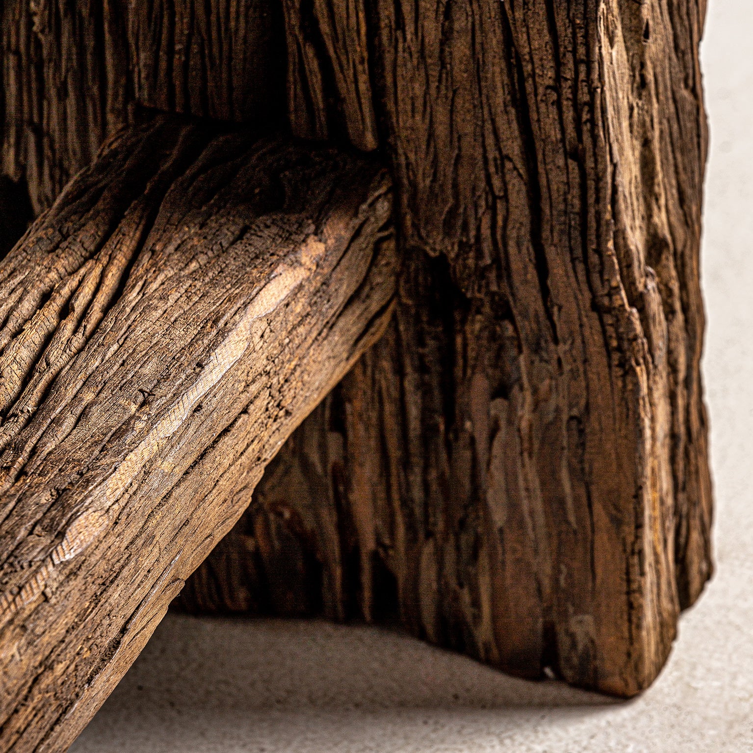 Badai Ethnic Console Table - Recycled Mango Wood Brown Detachable
