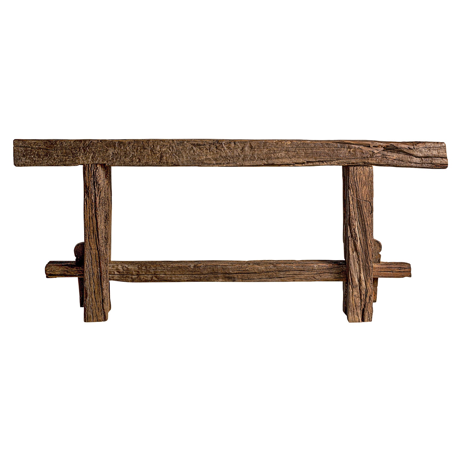 Badai Ethnic Console Table - Recycled Mango Wood Brown Detachable