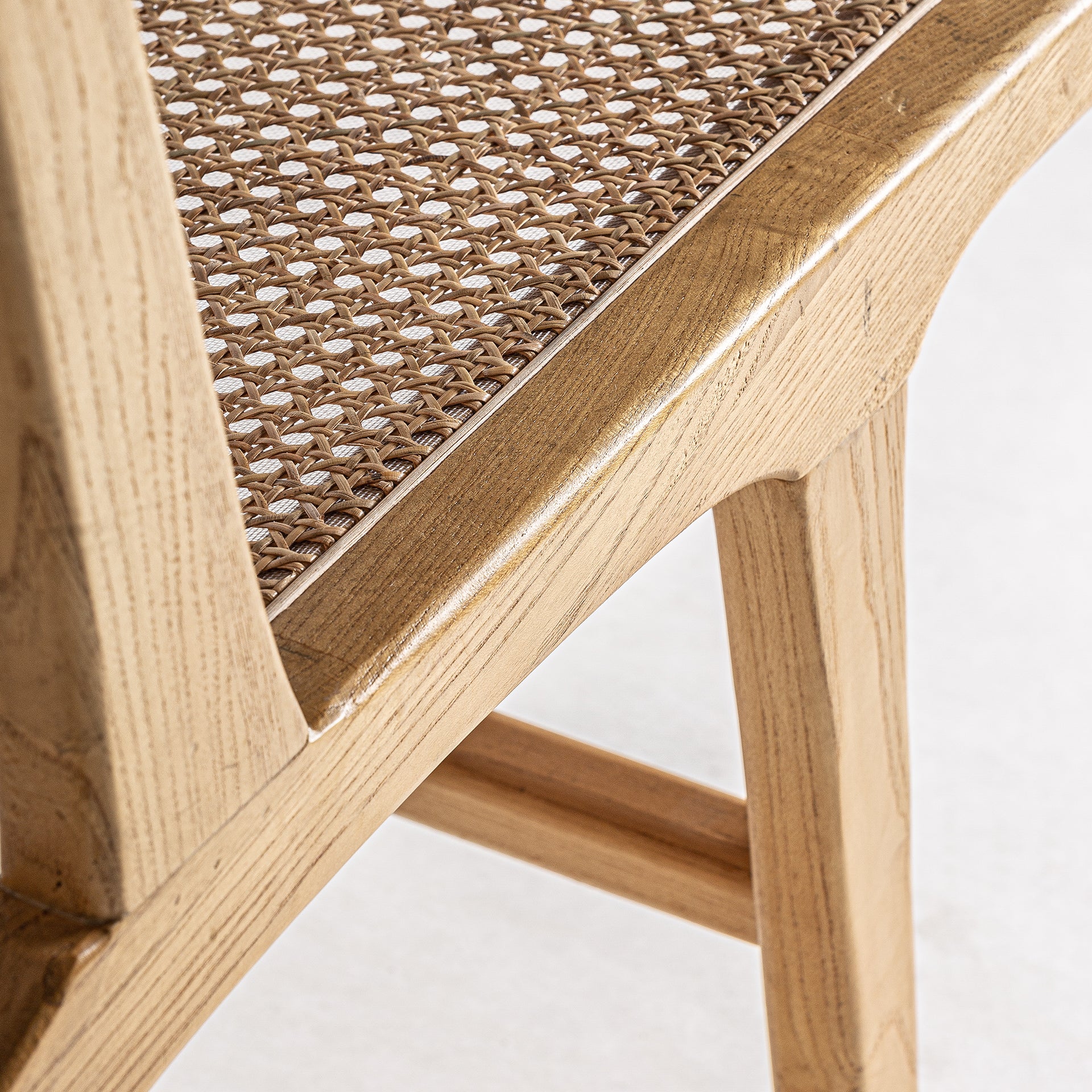 Servoz Contemporary Birch Armchair - Brown