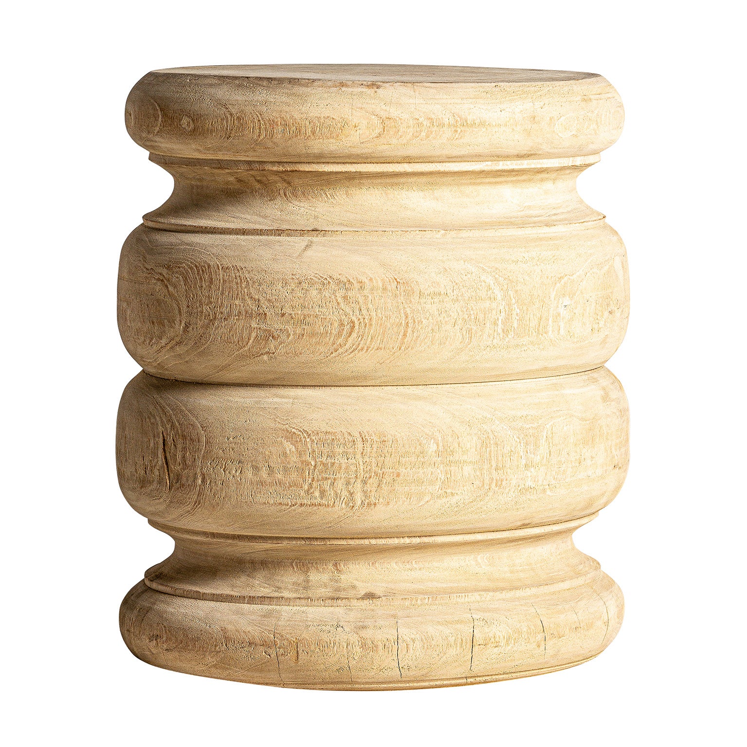 Vouxell Mango Wood Footrest - Kitsch Brown Ottoman Stool