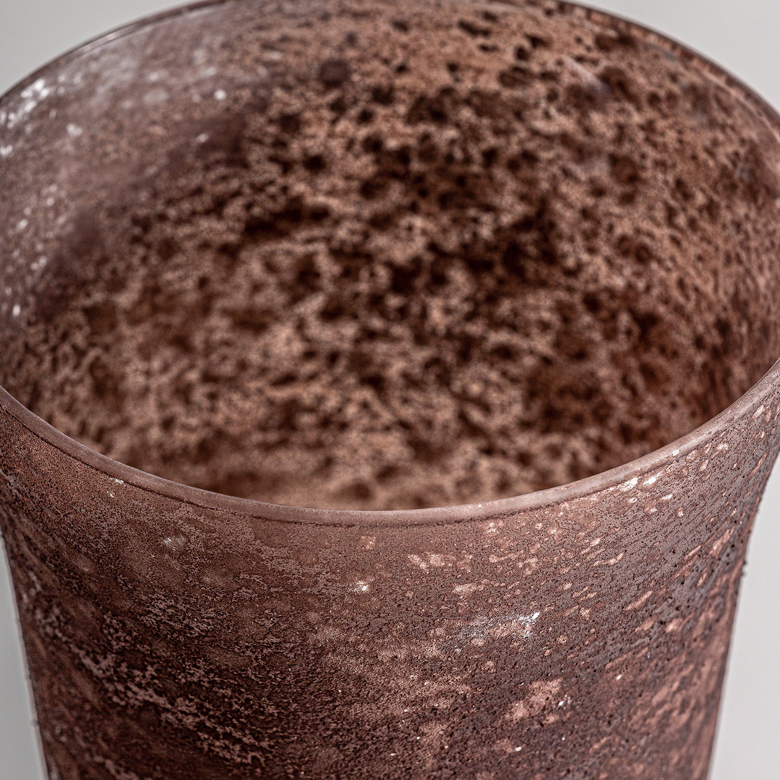 Gieler Art Deco Crystal Vase - Brown Distressed Finish