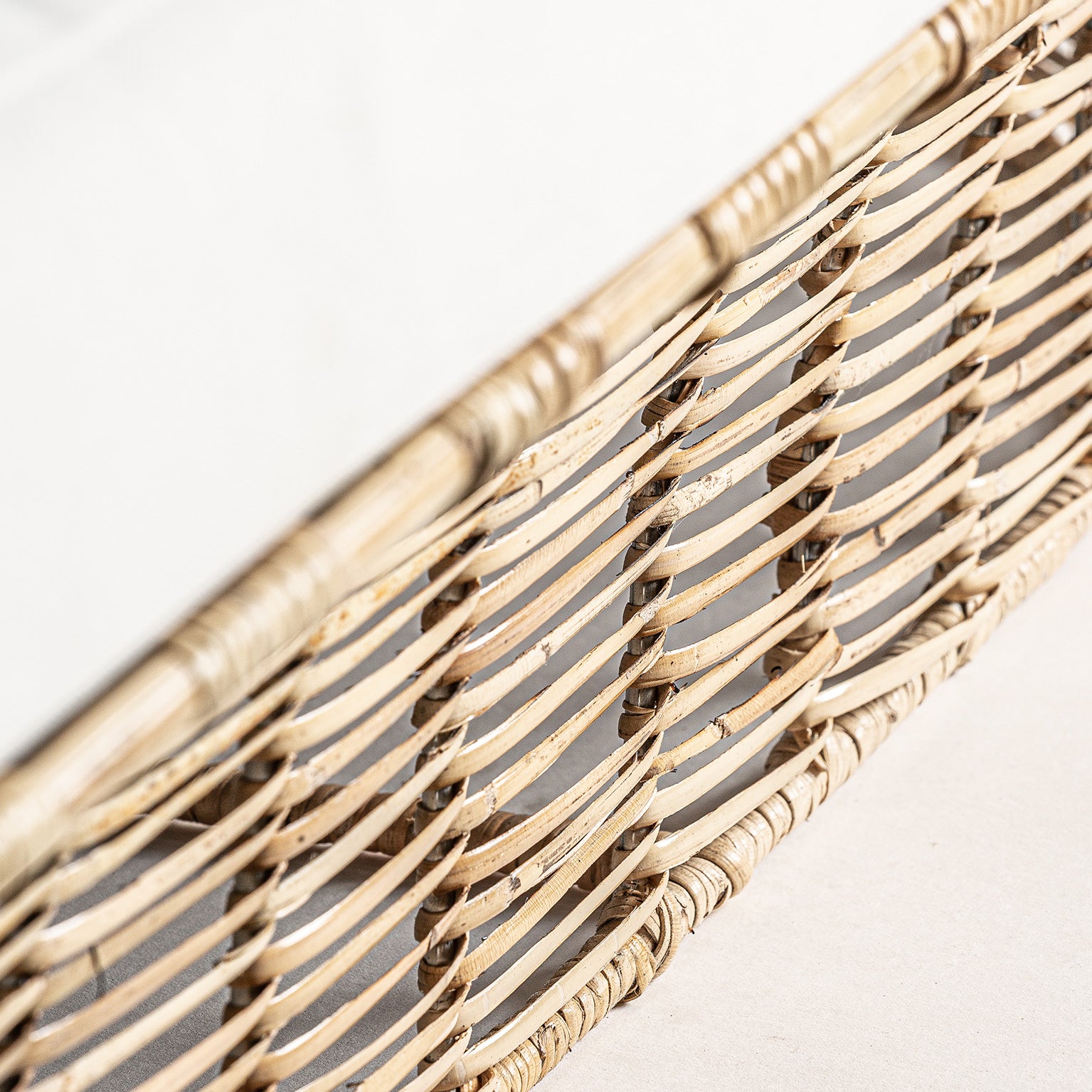 Gerb Boho Deck Chair - Light Brown Rattan with Foam