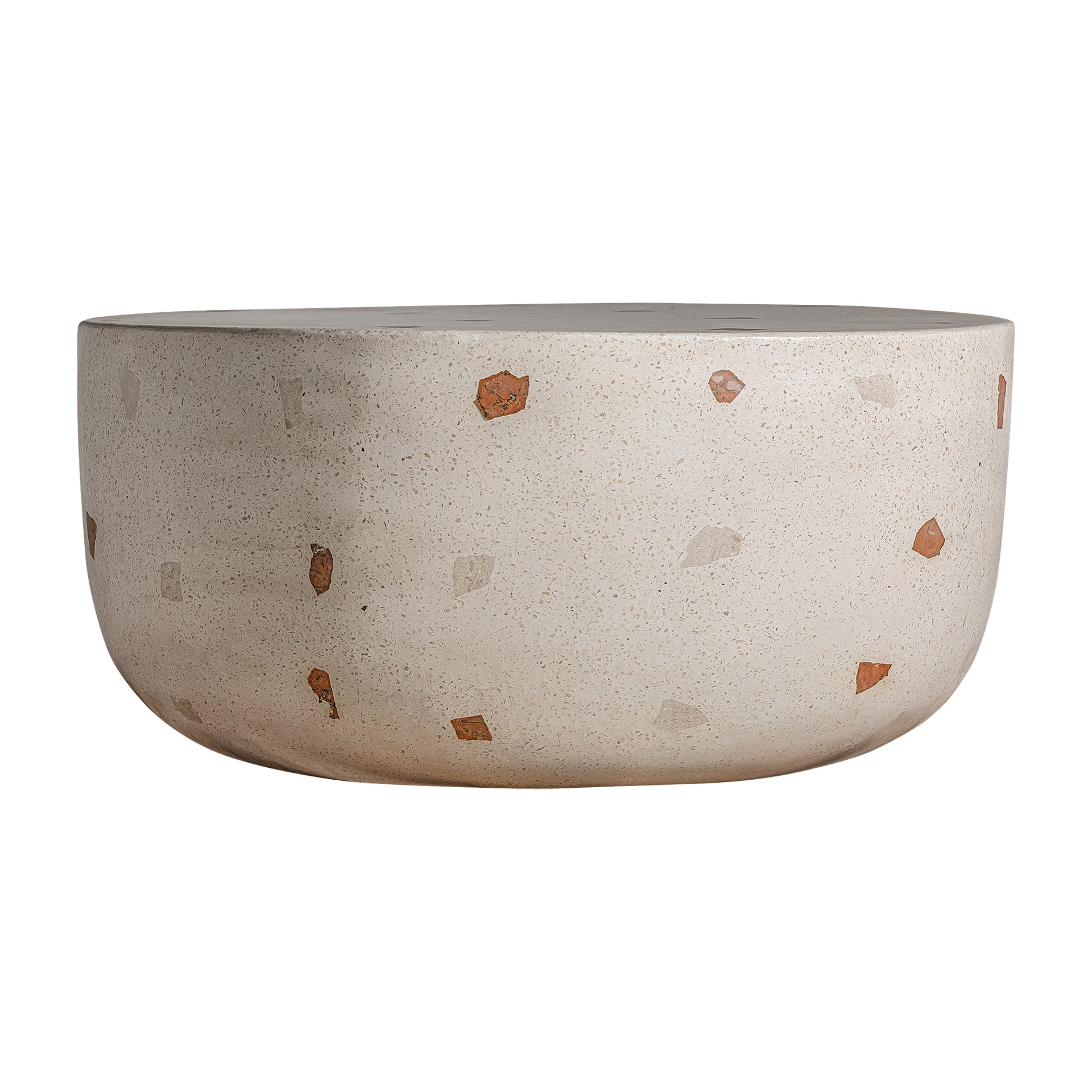 Massa Contemporary Terrazzo Coffee Table - White