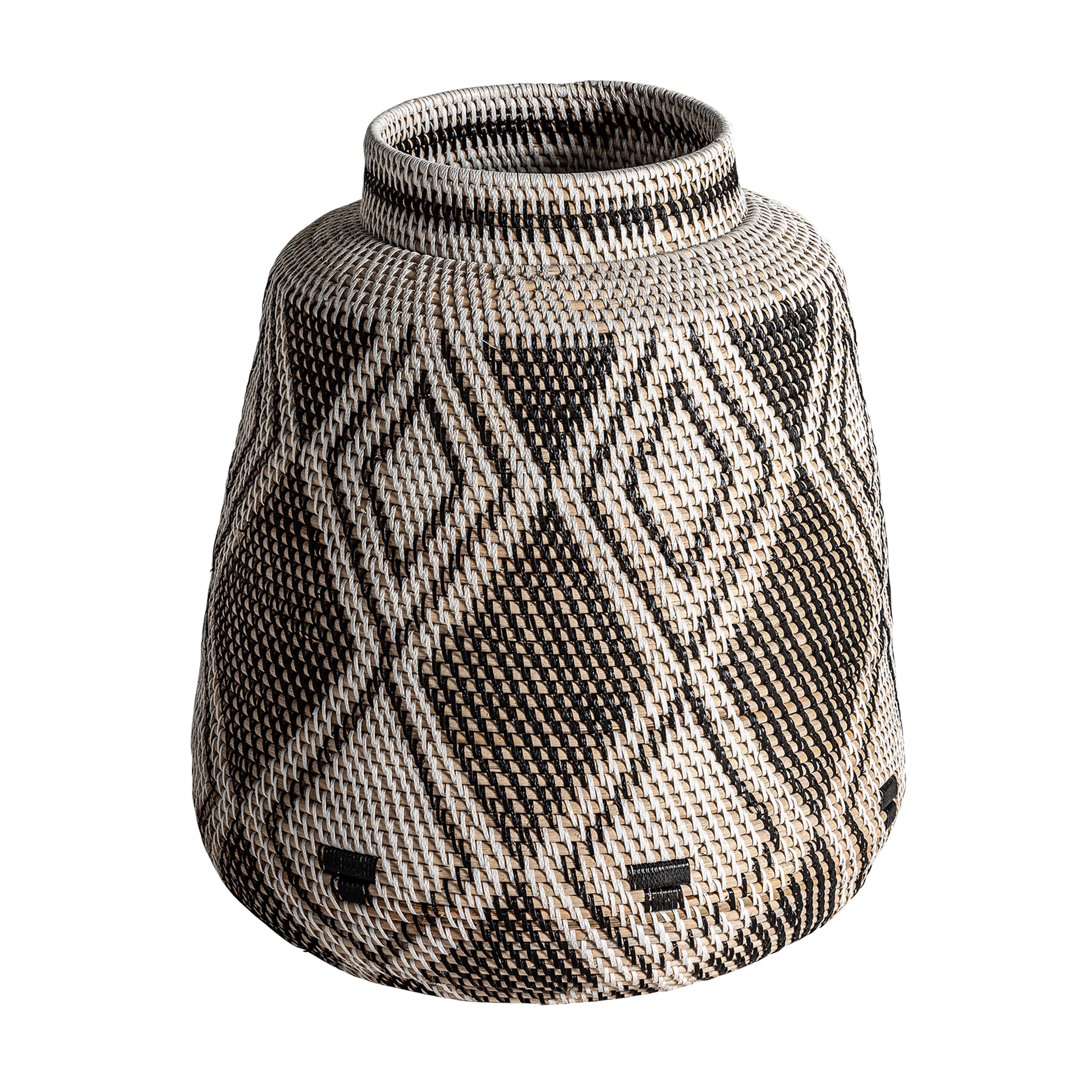Zirba Rattan Vase - Handwoven Brown Ethnic Style Centerpiece