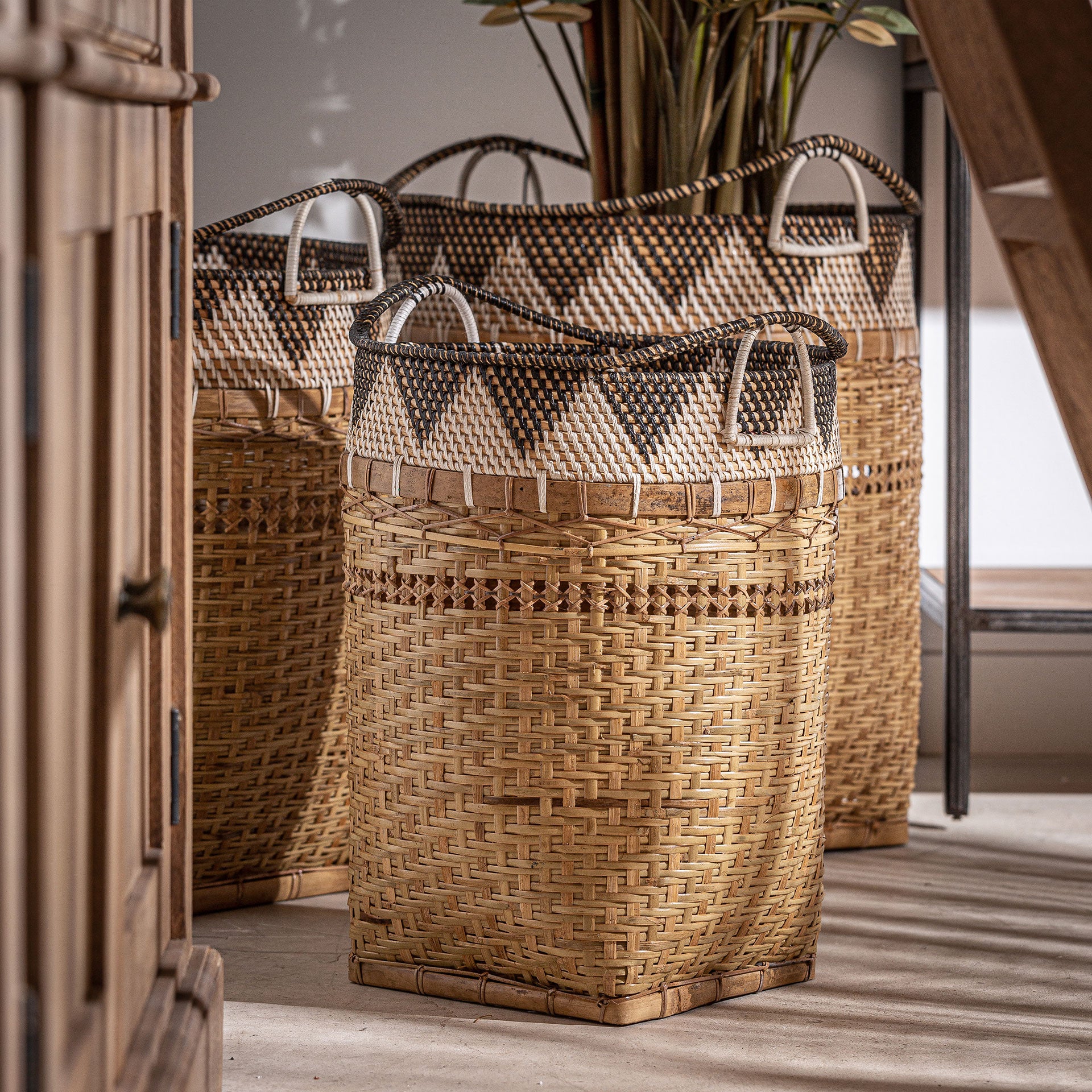 KORGBY Rattan Storage Basket Set