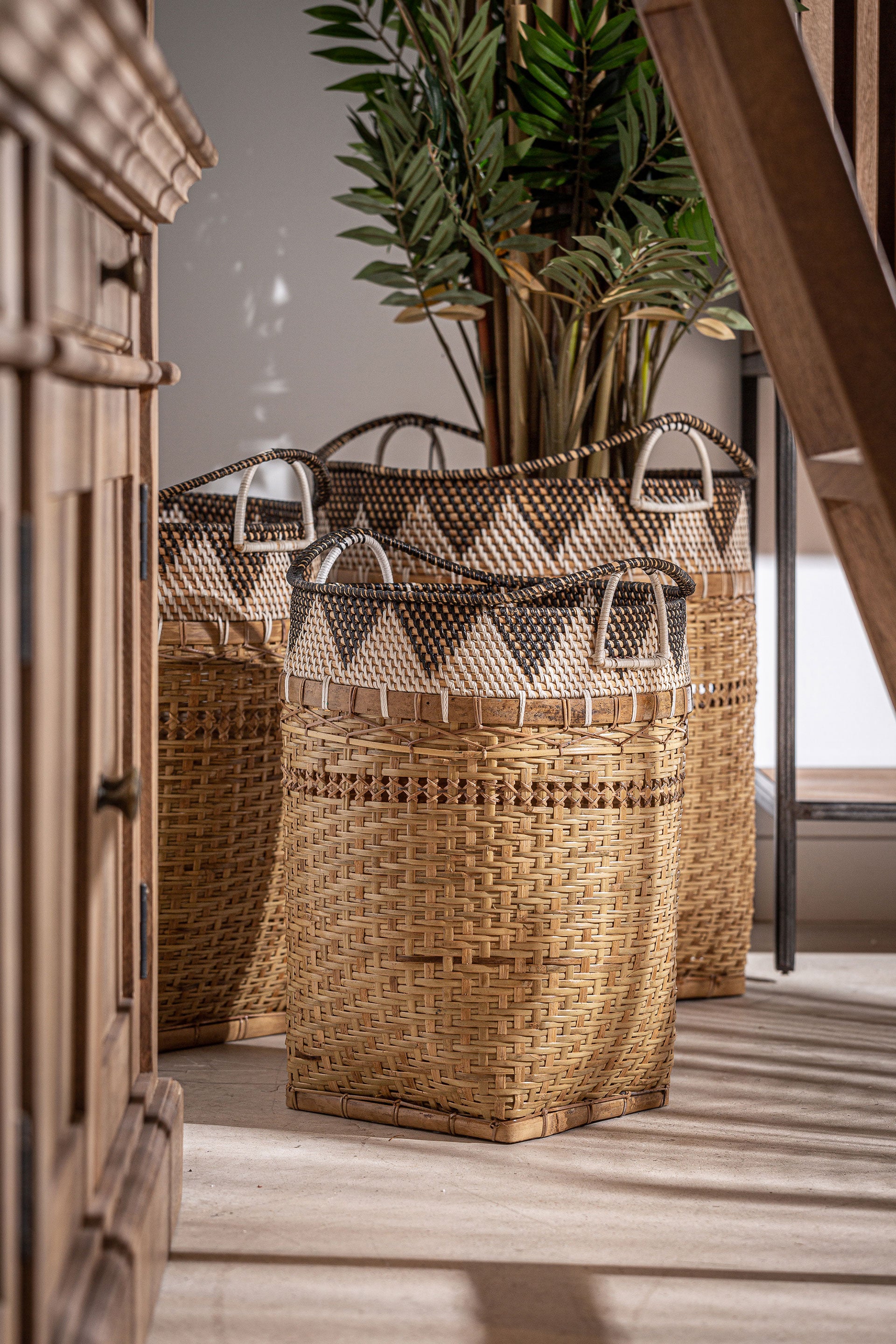 KORGBY Rattan Storage Basket Set
