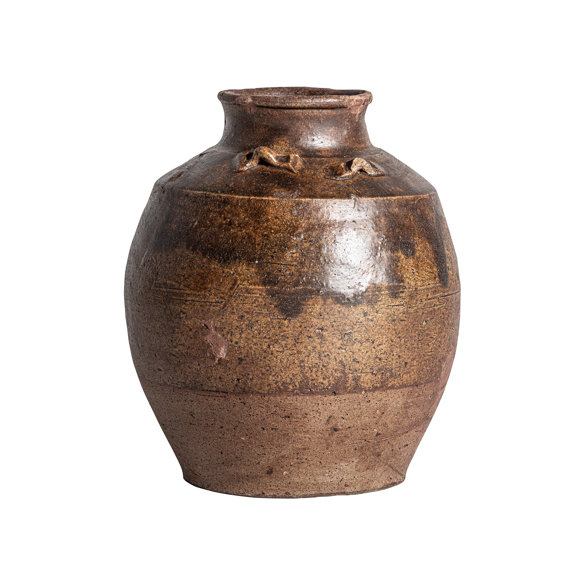 MALDA Ceramic Vase - Brown Colonial Style Decorative Centerpiece