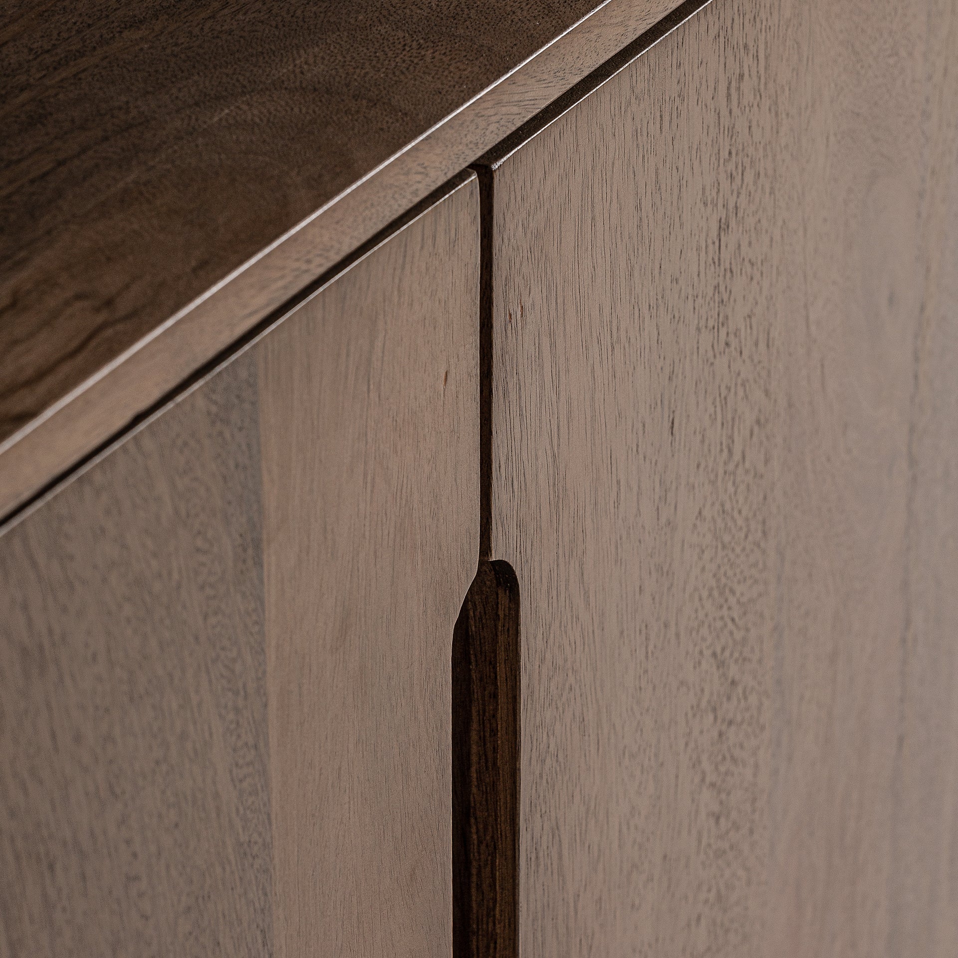 Bocksberg Contemporary Mango Wood Sideboard - Brown Storage Cabinet