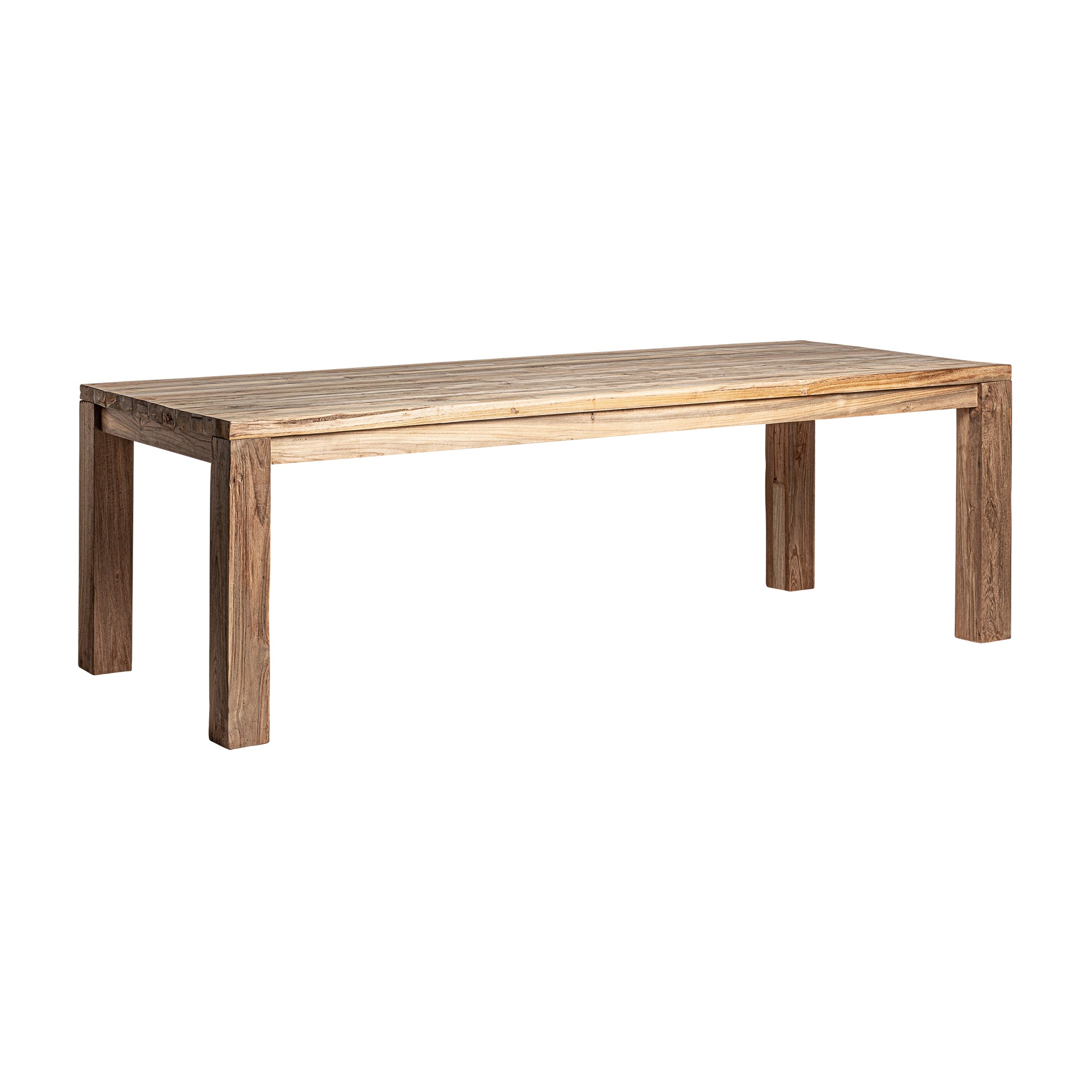 Lux Colonial Dining Table - Railway Wood Brown Detachable