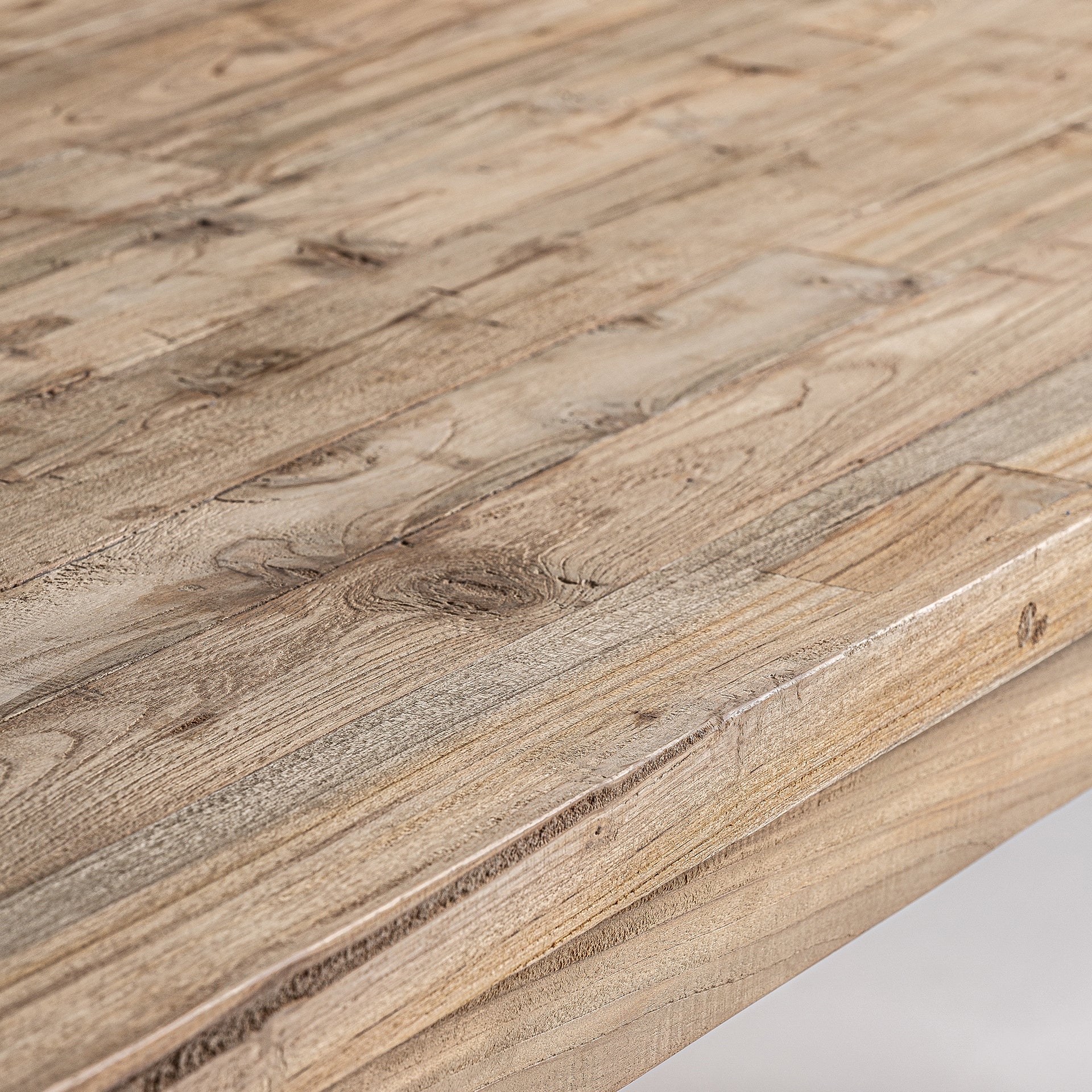 Lux Colonial Dining Table - Railway Wood Brown Detachable