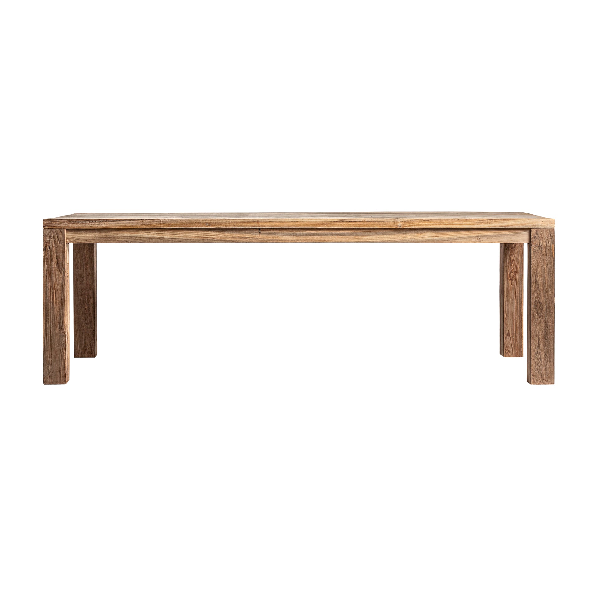 Lux Colonial Dining Table - Railway Wood Brown Detachable