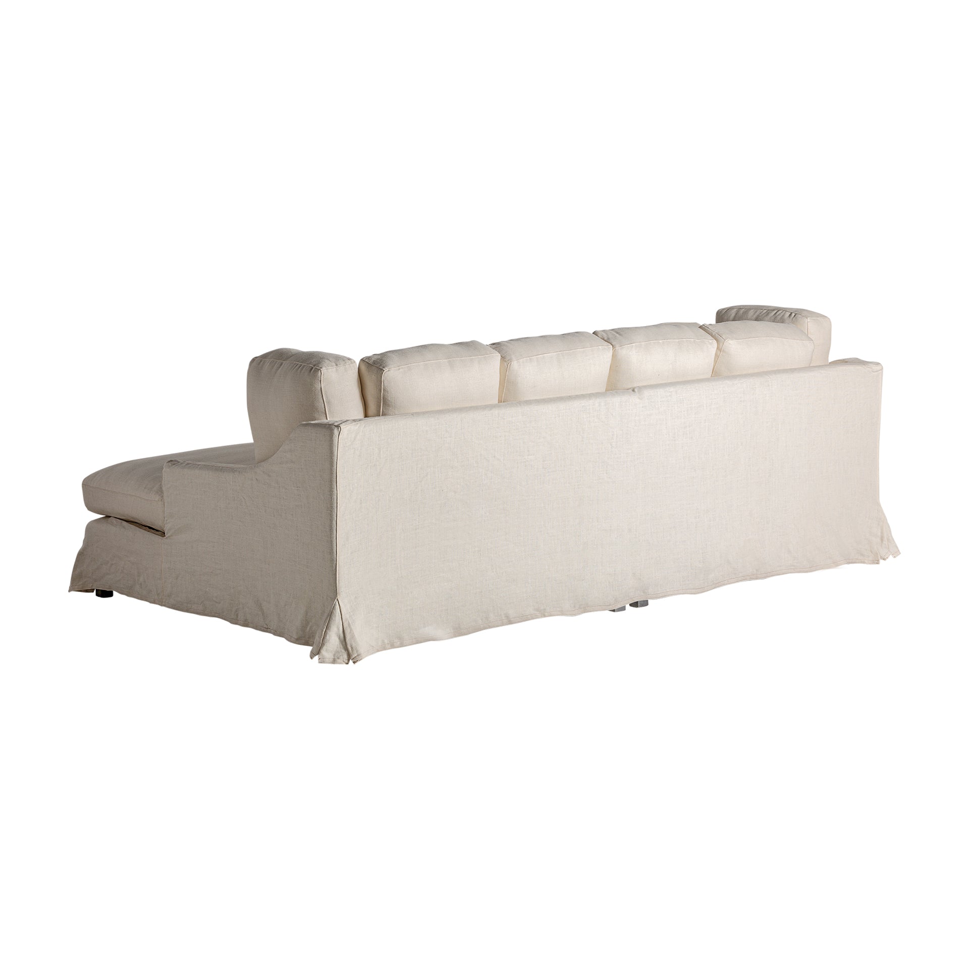 Kemence Contemporary Cream Sofa - Detachable Polyester & Pine