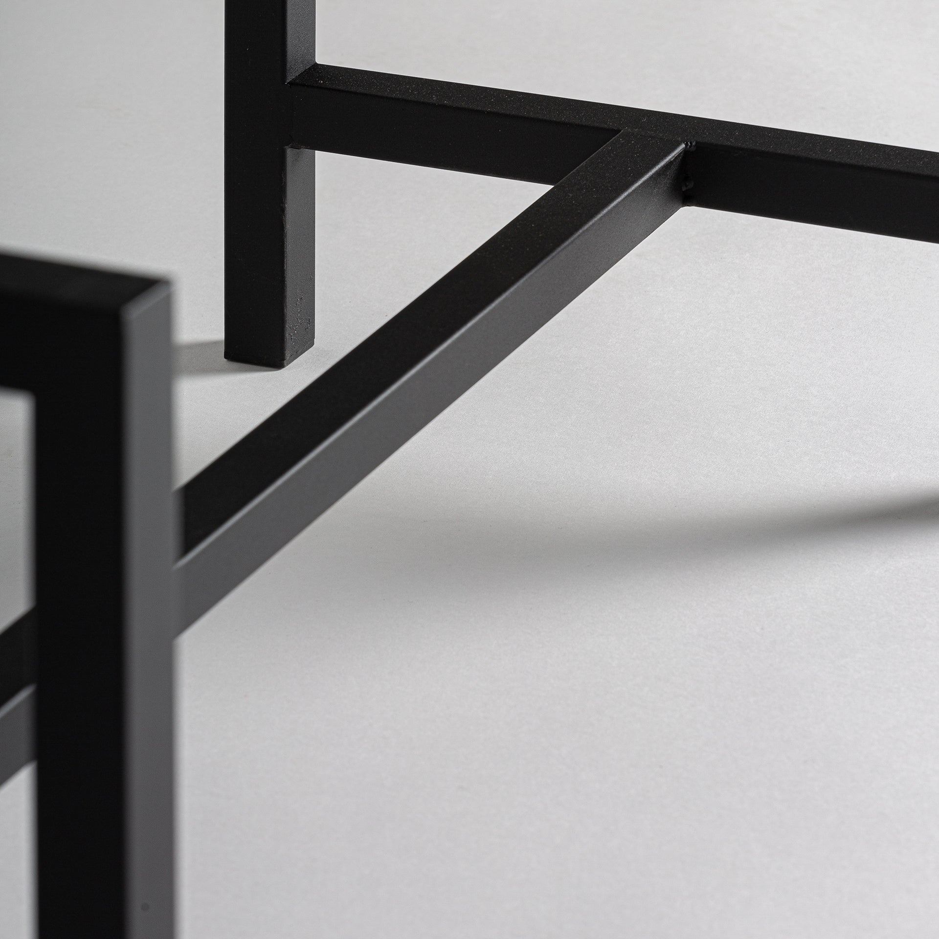 Bern Industrial Black Iron Cabinet Base - Modern Storage
