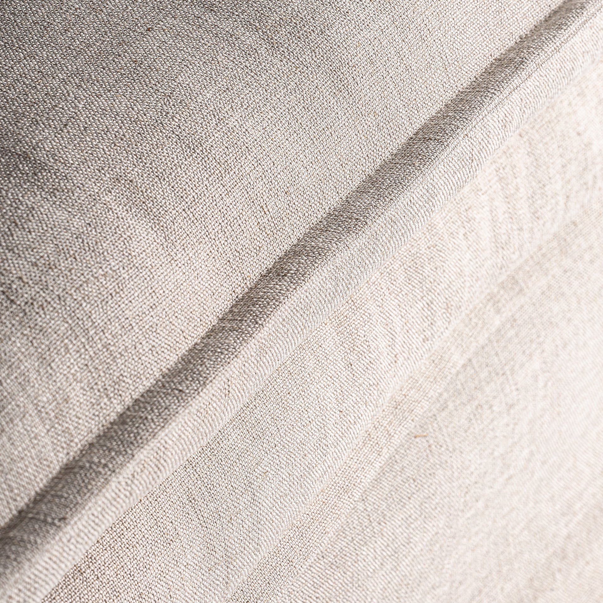 Ospizio Contemporary Sofa - Black Pine Wood & Off-White Upholstery