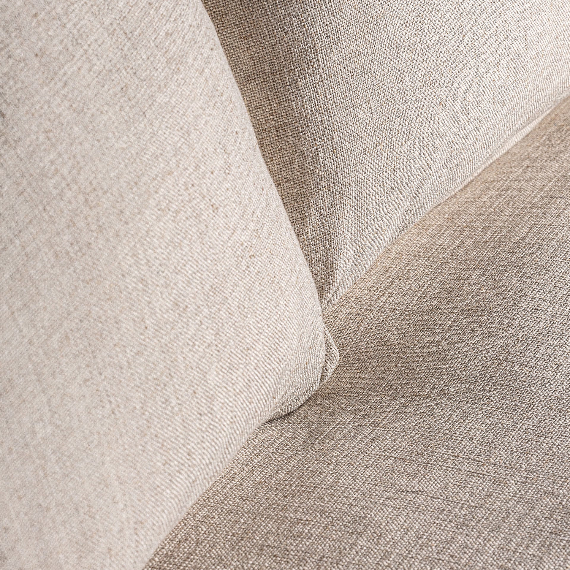 Ospizio Contemporary Sofa - Black Pine Wood & Off-White Upholstery