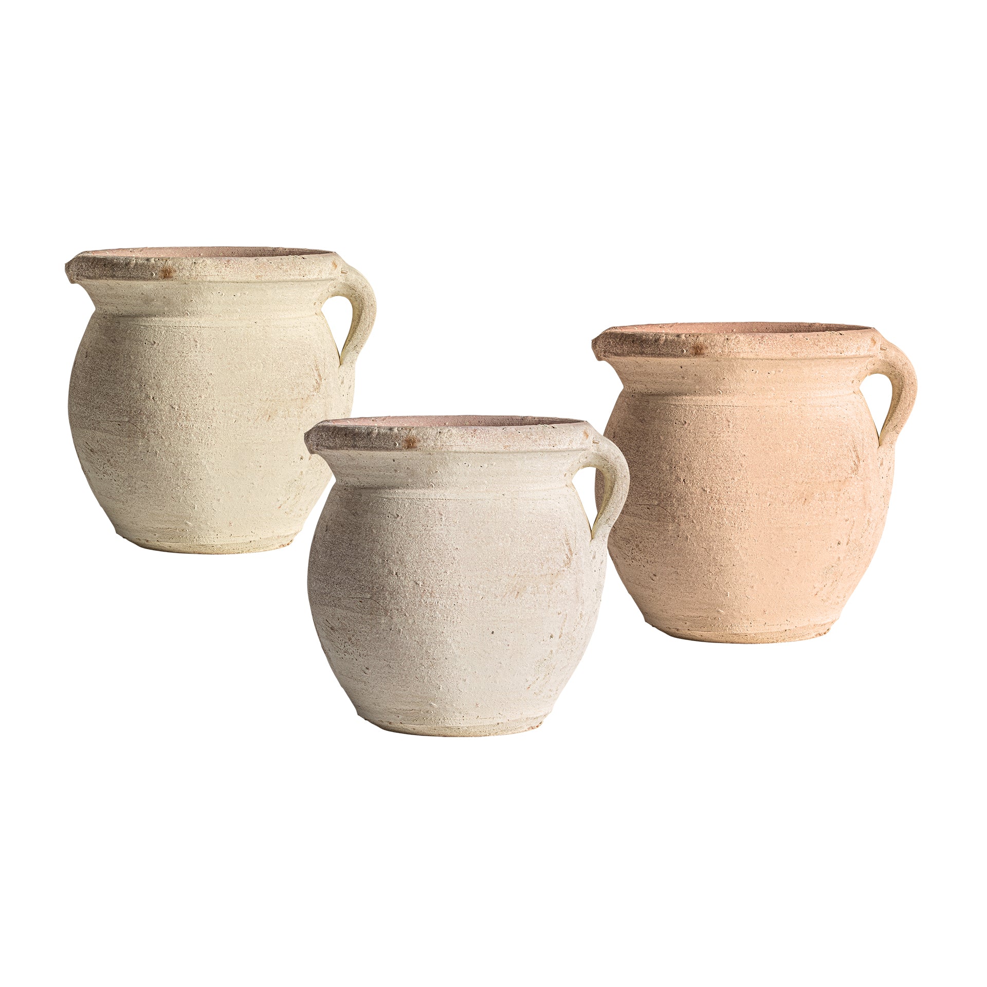 Kansara Cream Clay Vase – Vintage Distressed Finish