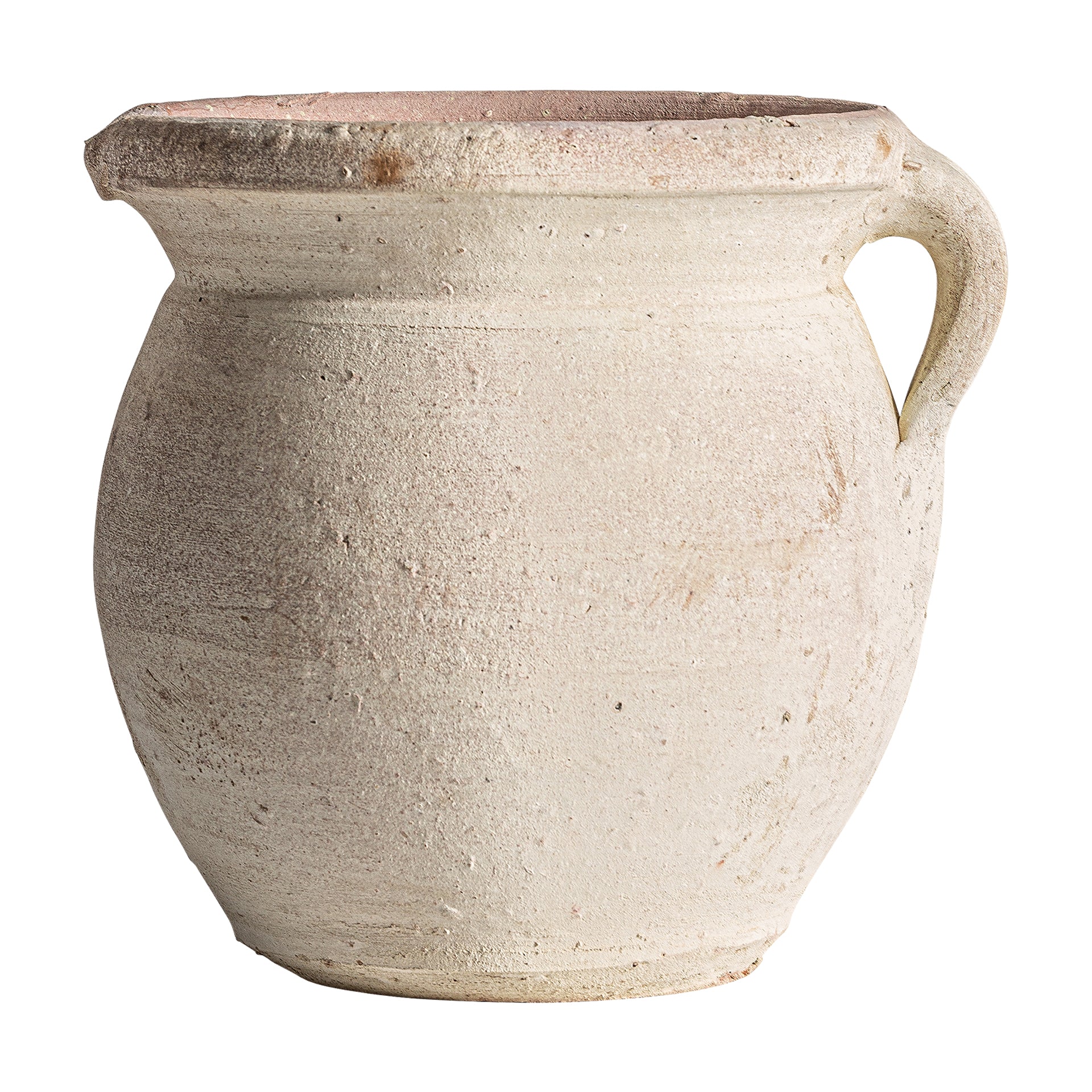 Kansara Cream Clay Vase – Vintage Distressed Finish